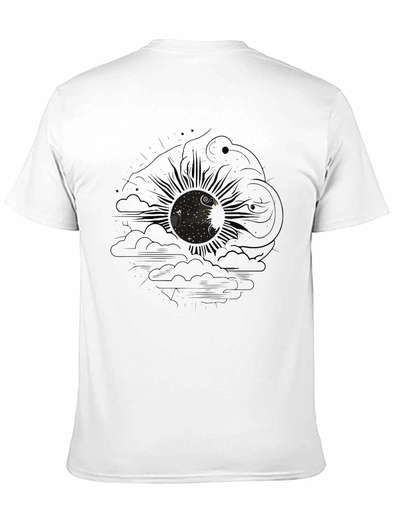 Black Mystic Sun Graphic T-Shirt - Black Cotton Tee view 11