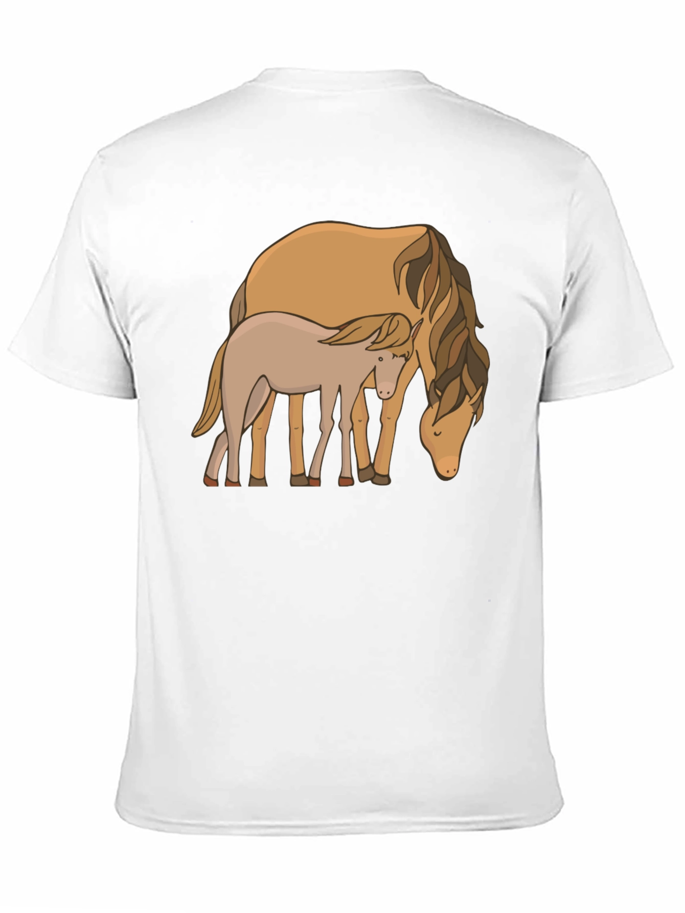 Black Horse & Foal Graphic Tee - Black Casual T-Shirt view 11