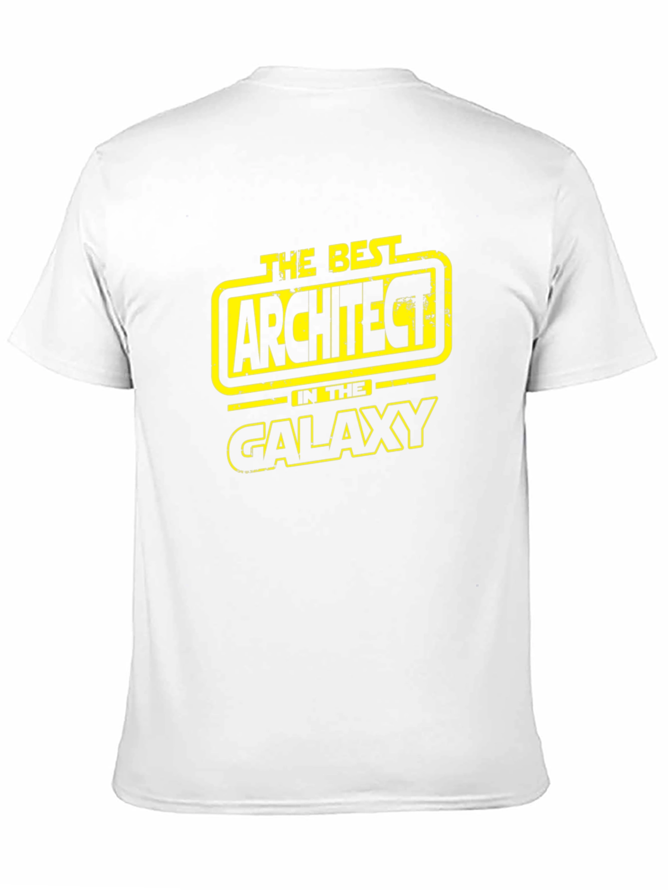Black The Best Architect in the Galaxy Black T-Shirt view 11