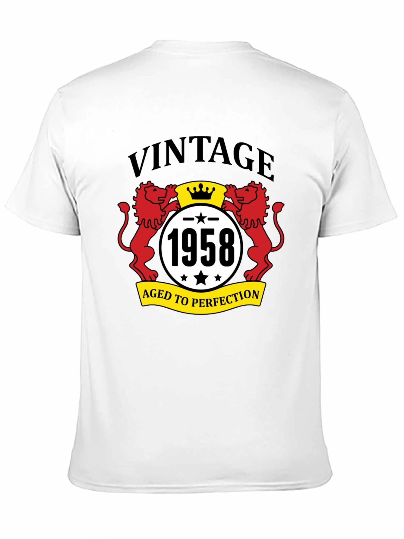 Black Vintage 1958 Aged to Perfection Black T-Shirt view 11