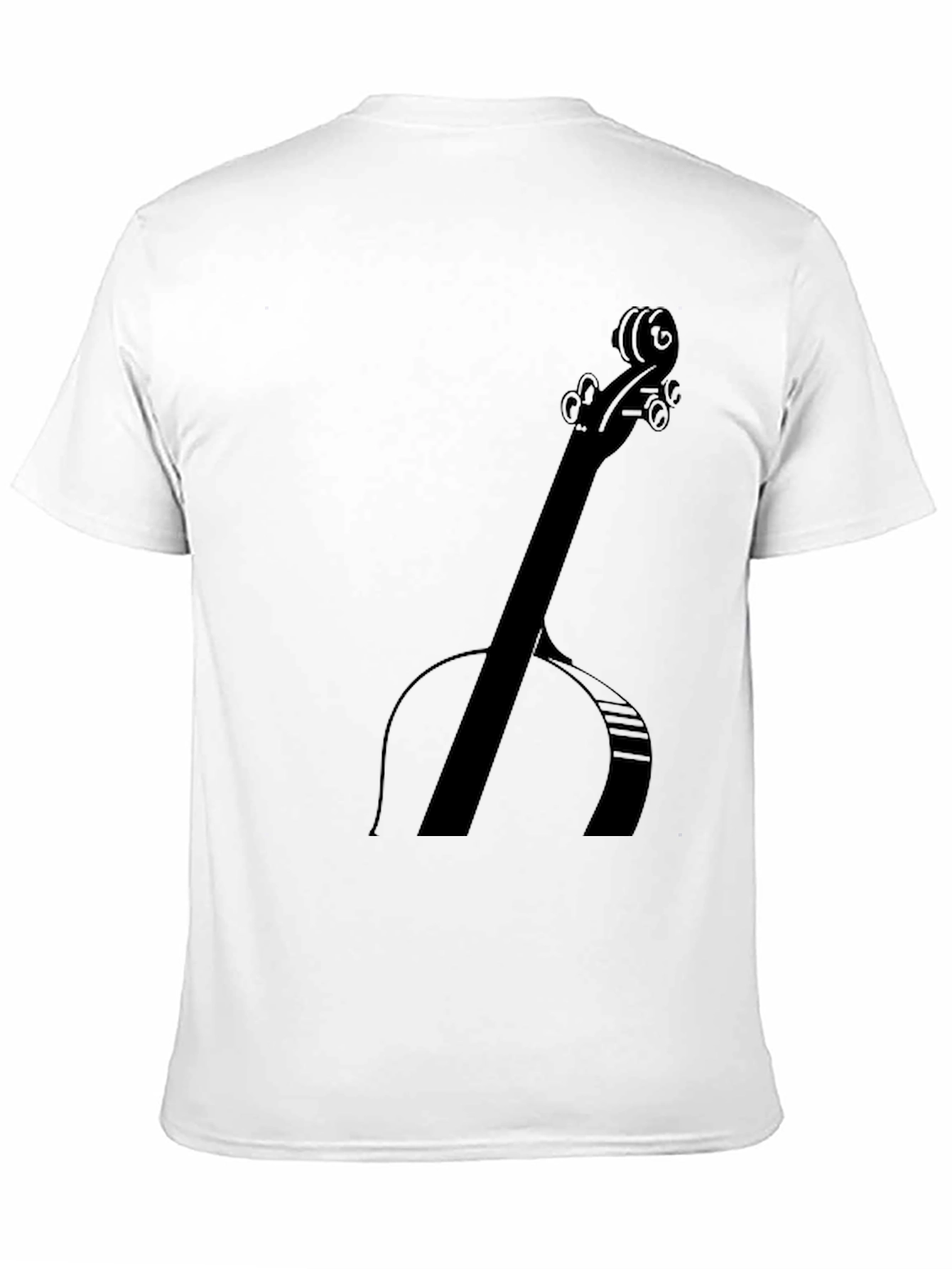 Black Cello Graphic Tee - Musician's Black T-Shirt view 11