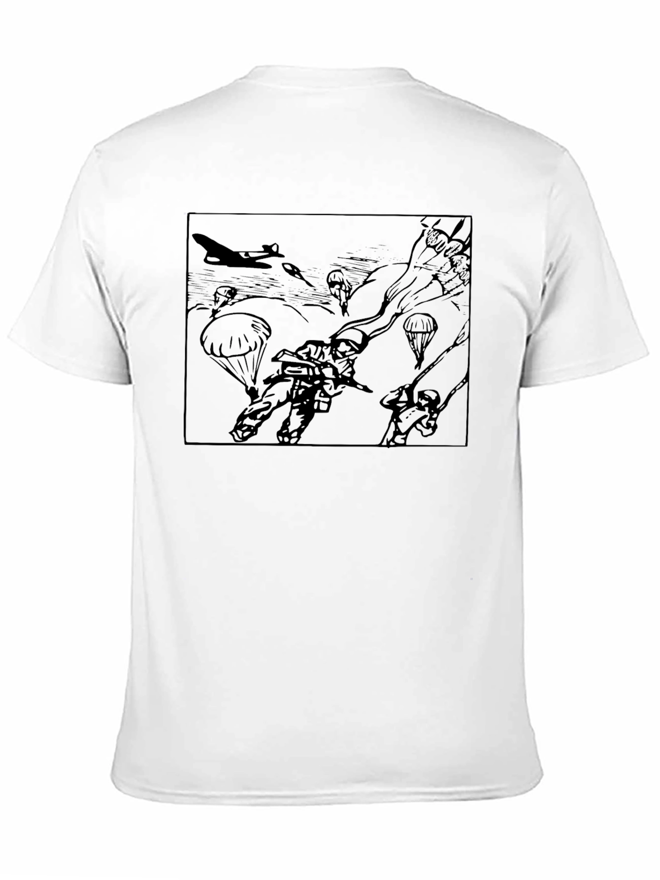 Black Paratrooper Graphic Black T-Shirt view 11