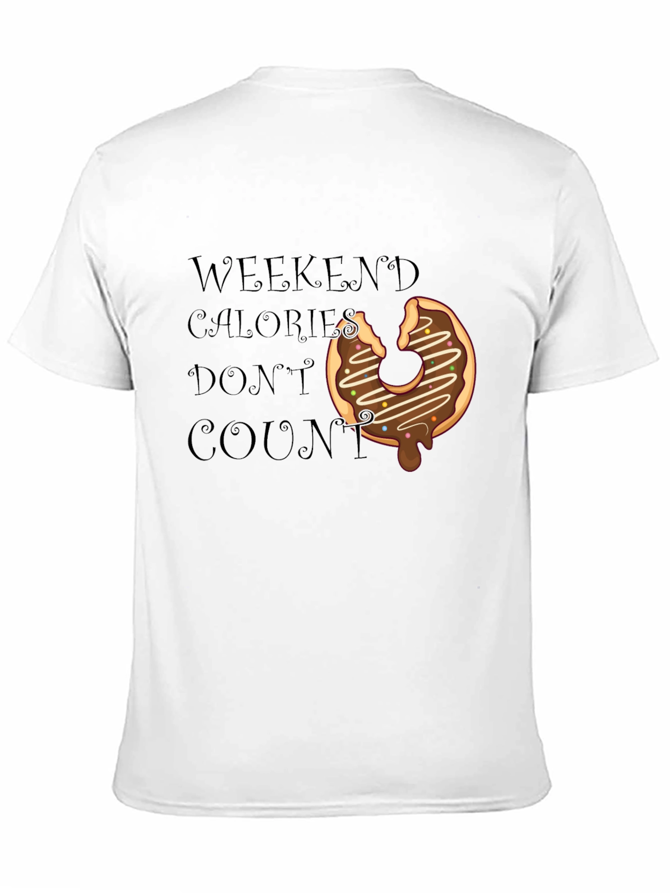 Black Weekend Calorie Donut Graphic Tee view 11