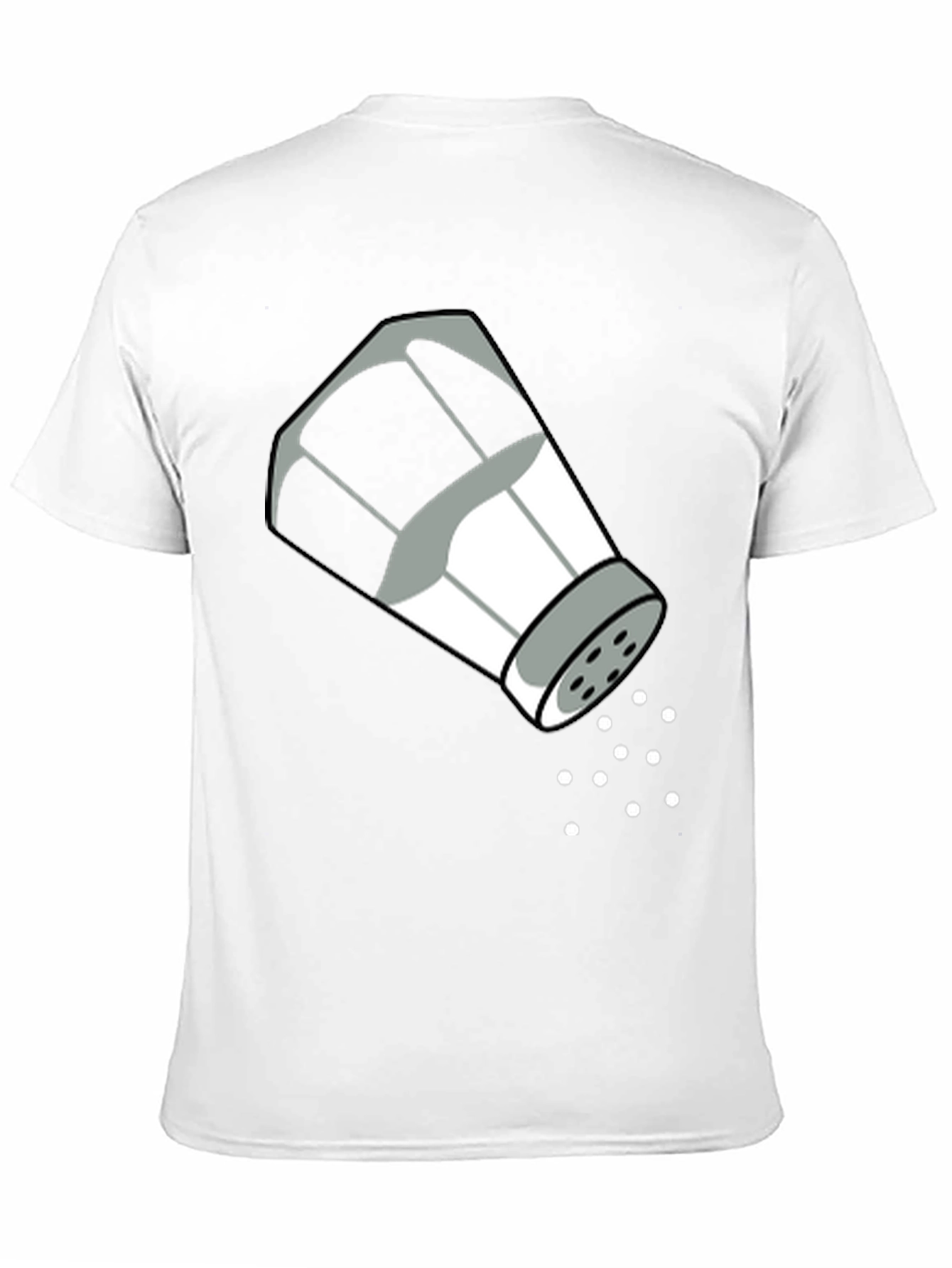 Black Salt Shaker Graphic Tee - Quirky T-Shirt Design view 11