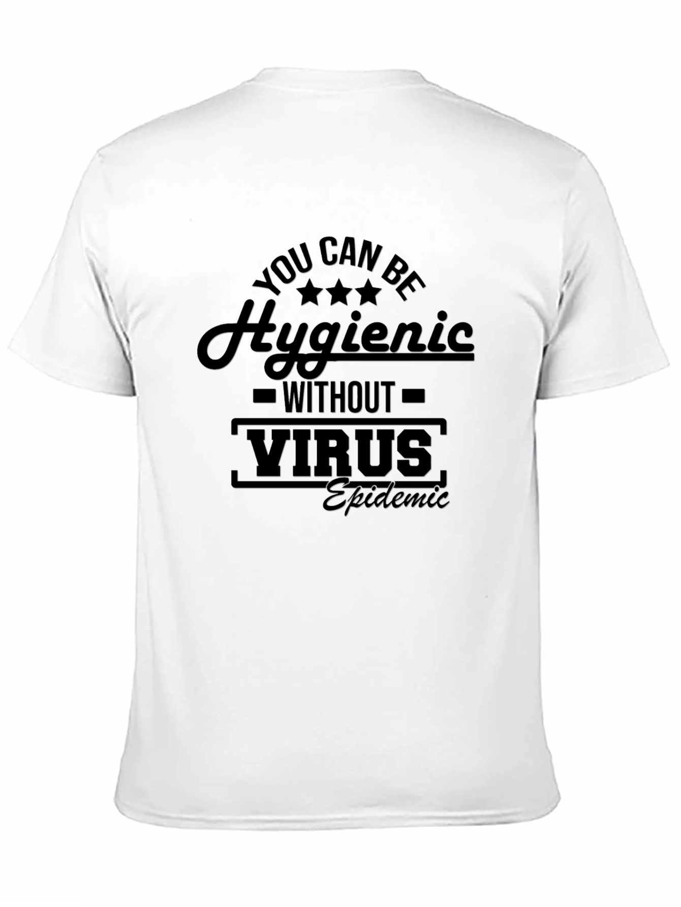 Black Hygienic Without Virus T-Shirt - Black view 11