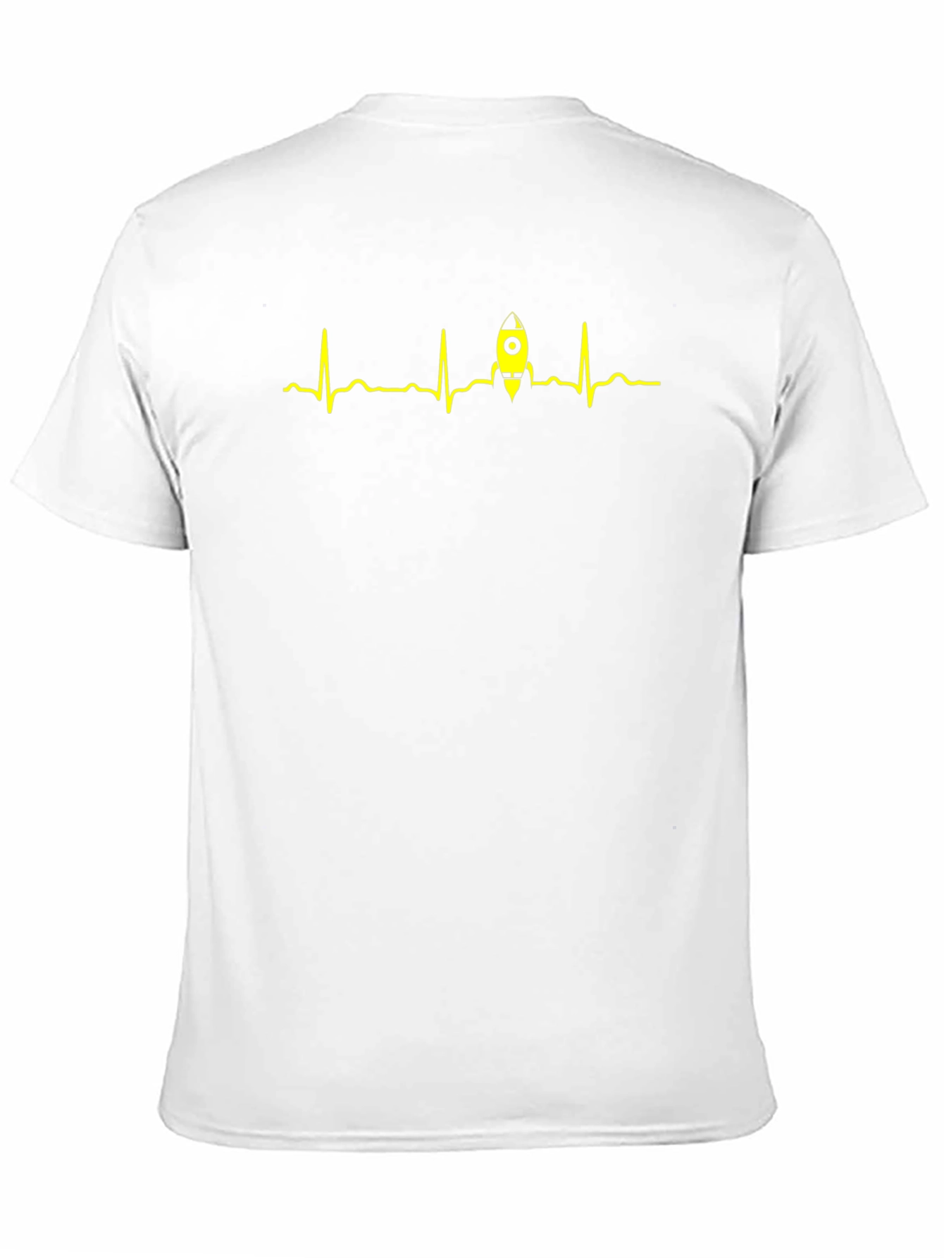 Black Rocket Heartbeat T-Shirt - Black Crew Neck Tee view 11