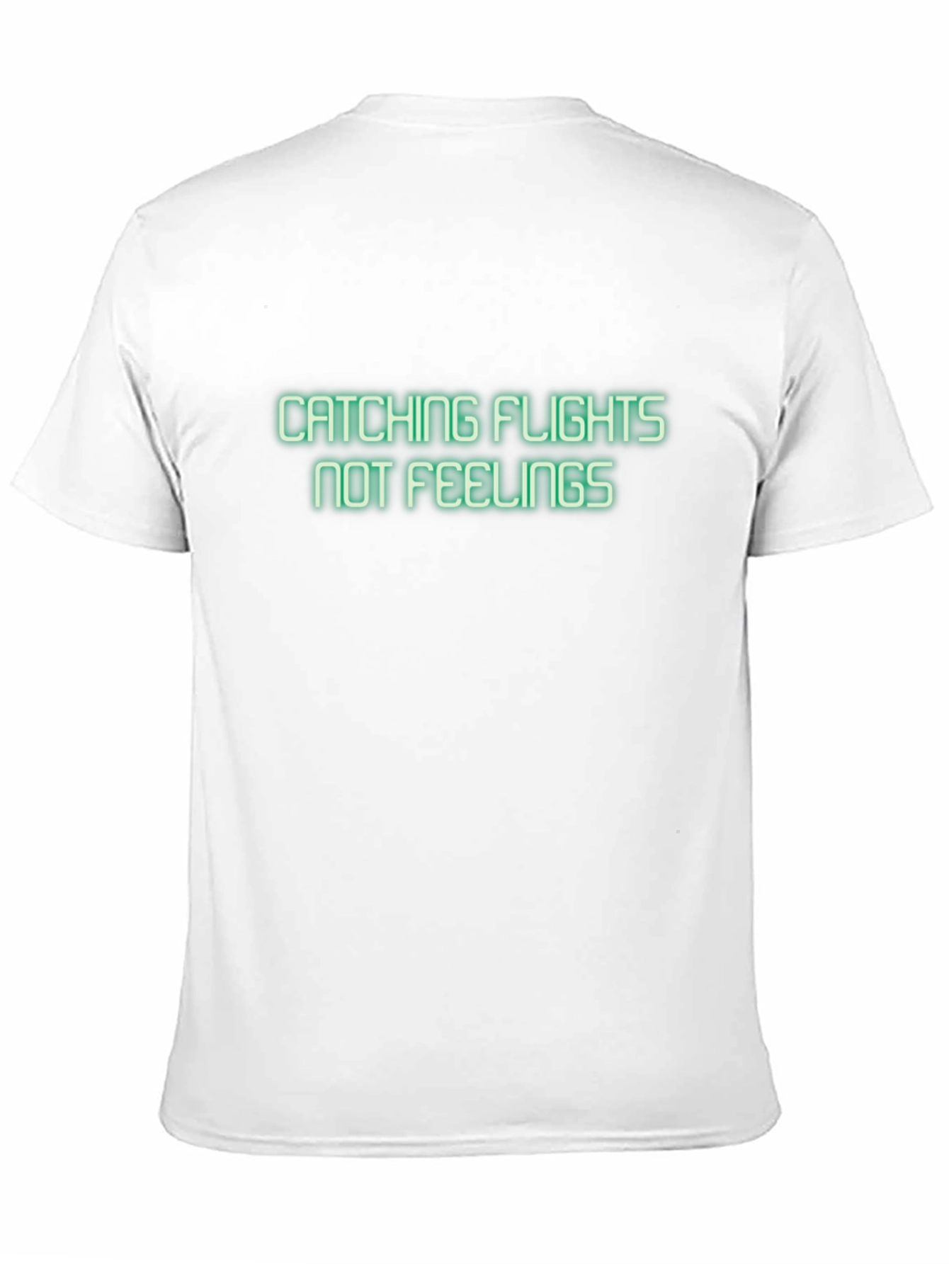 Black Catching Flights Not Feelings Graphic T-Shirt view 11