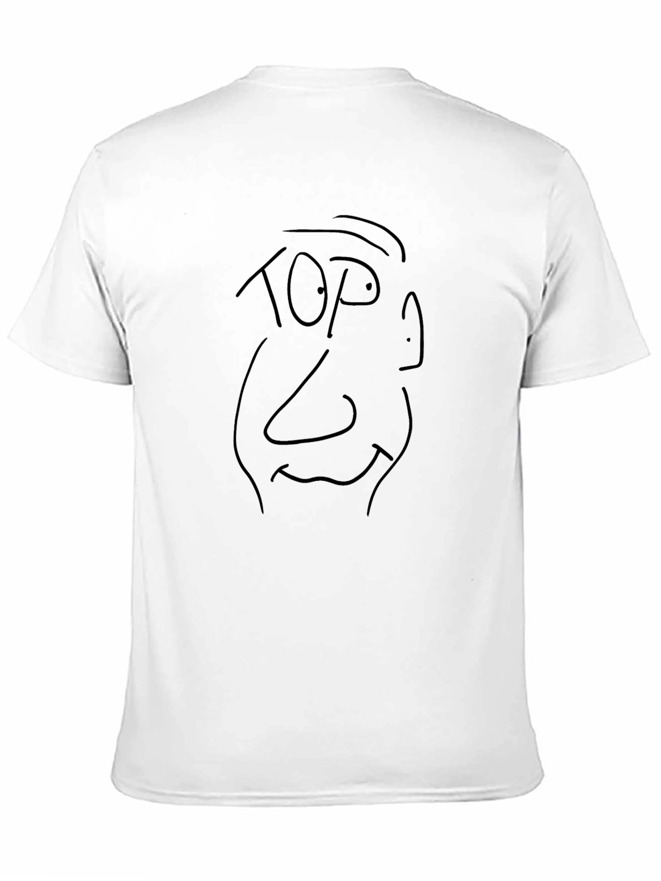 Black Abstract Face Graphic T-Shirt - Black view 11