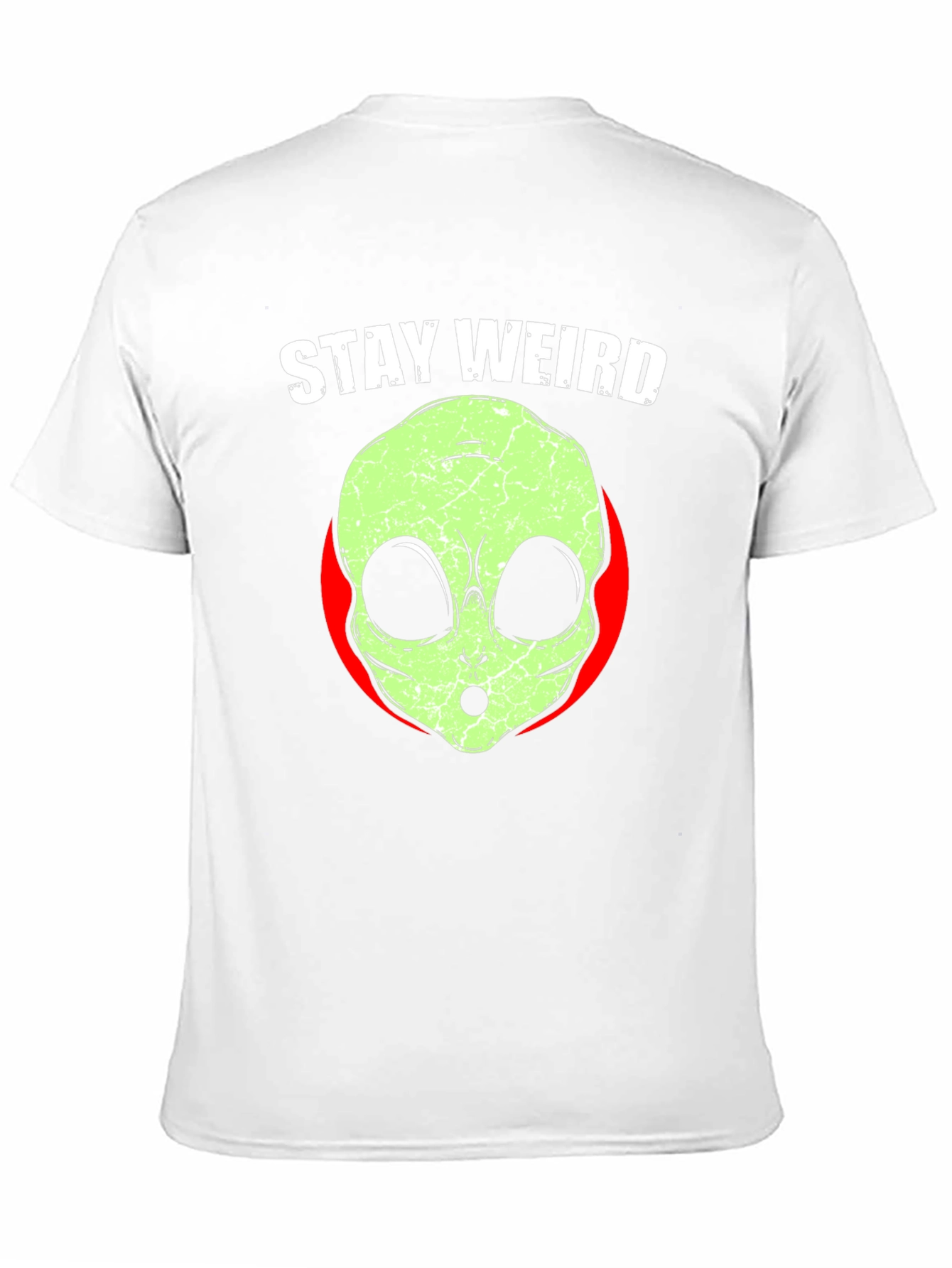 Black Stay Weird Alien Graphic Print Tee view 11