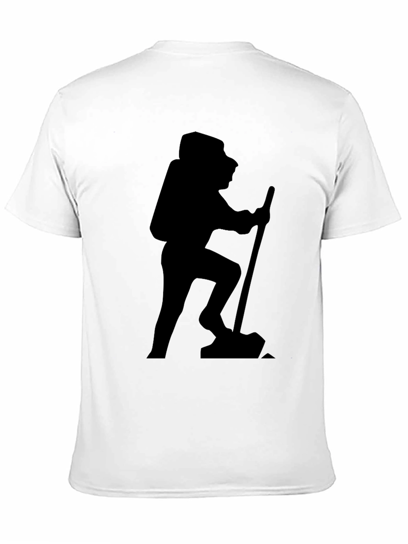 Black Hiking Silhouette Black T-Shirt view 11