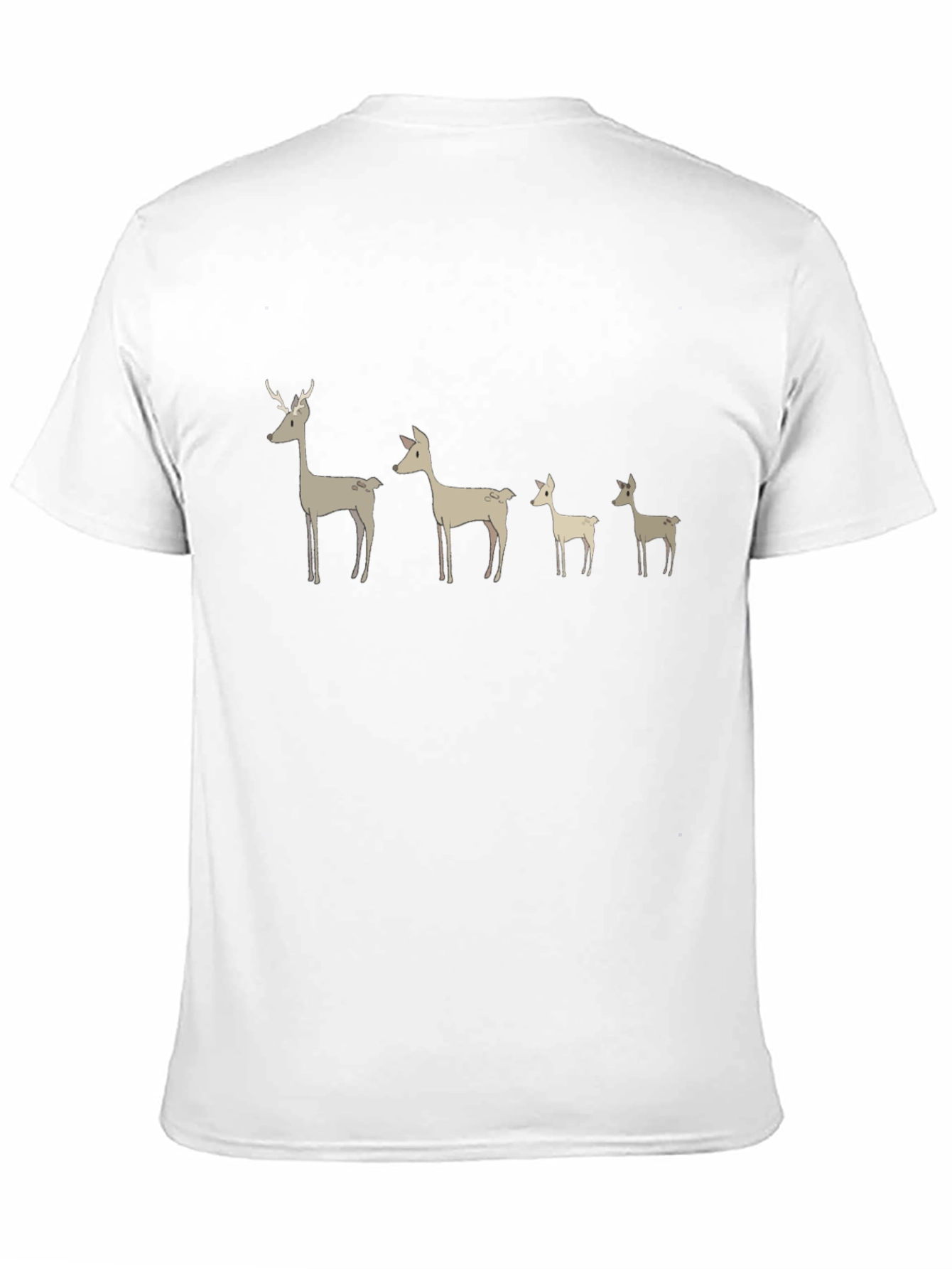 Black Deer Family Graphic T-Shirt - Black view 11