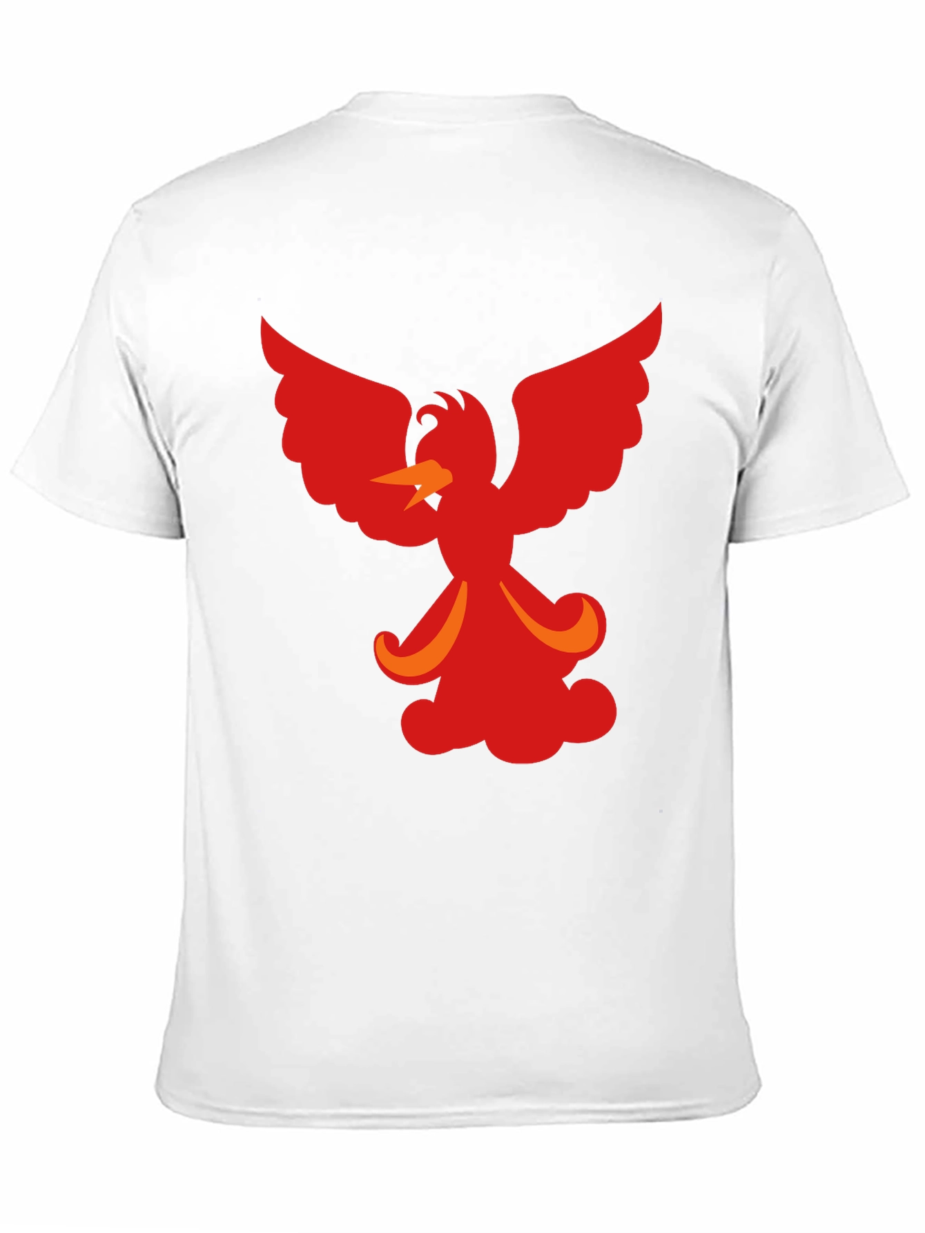 Black Fiery Phoenix Graphic Tee - Black Cotton Blend view 11