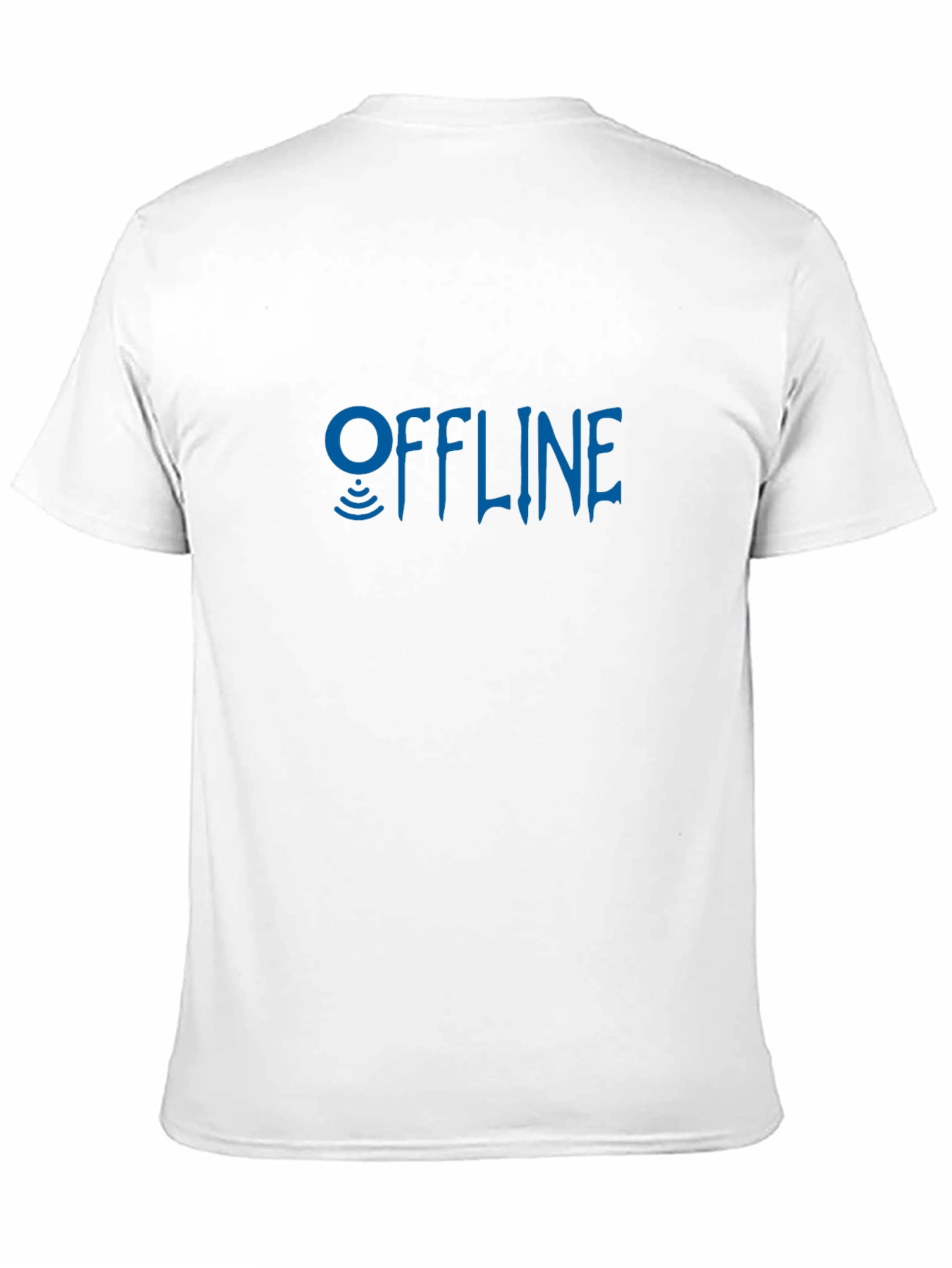Black Offline Mode Graphic Tee - Black Cotton Casual T-Shirt view 11