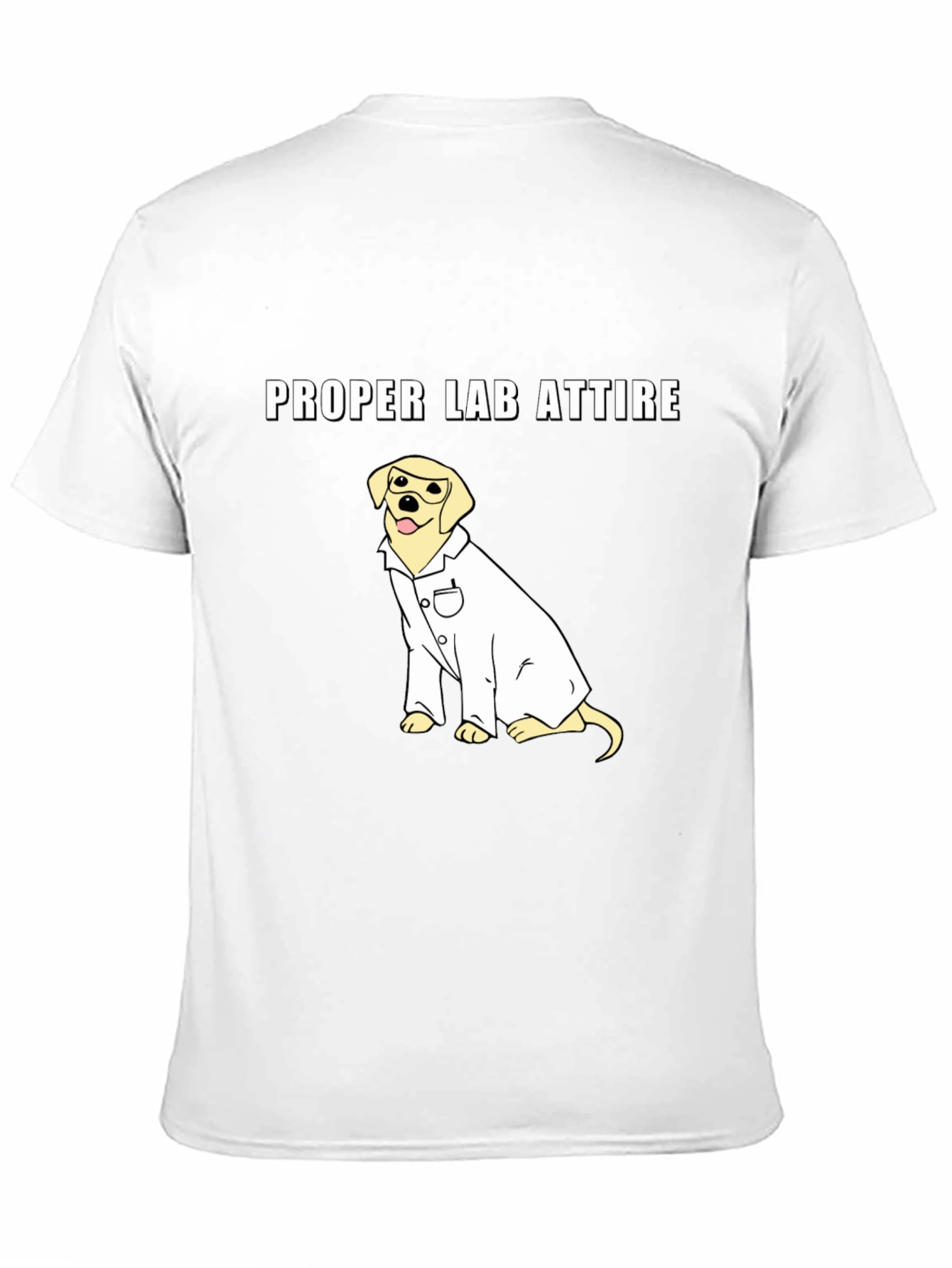 Black Proper Lab Attire Dog T-Shirt - Science Humor Tee view 11