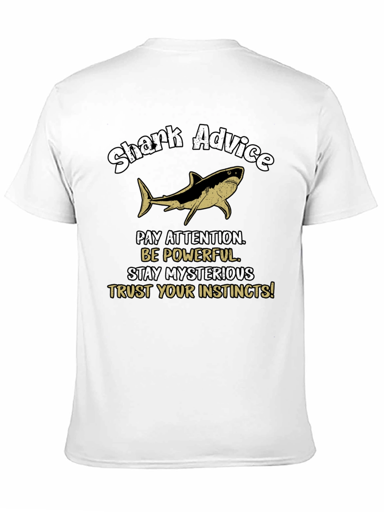 Black Shark Advice Graphic T-Shirt - Pay Attention Tee view 11