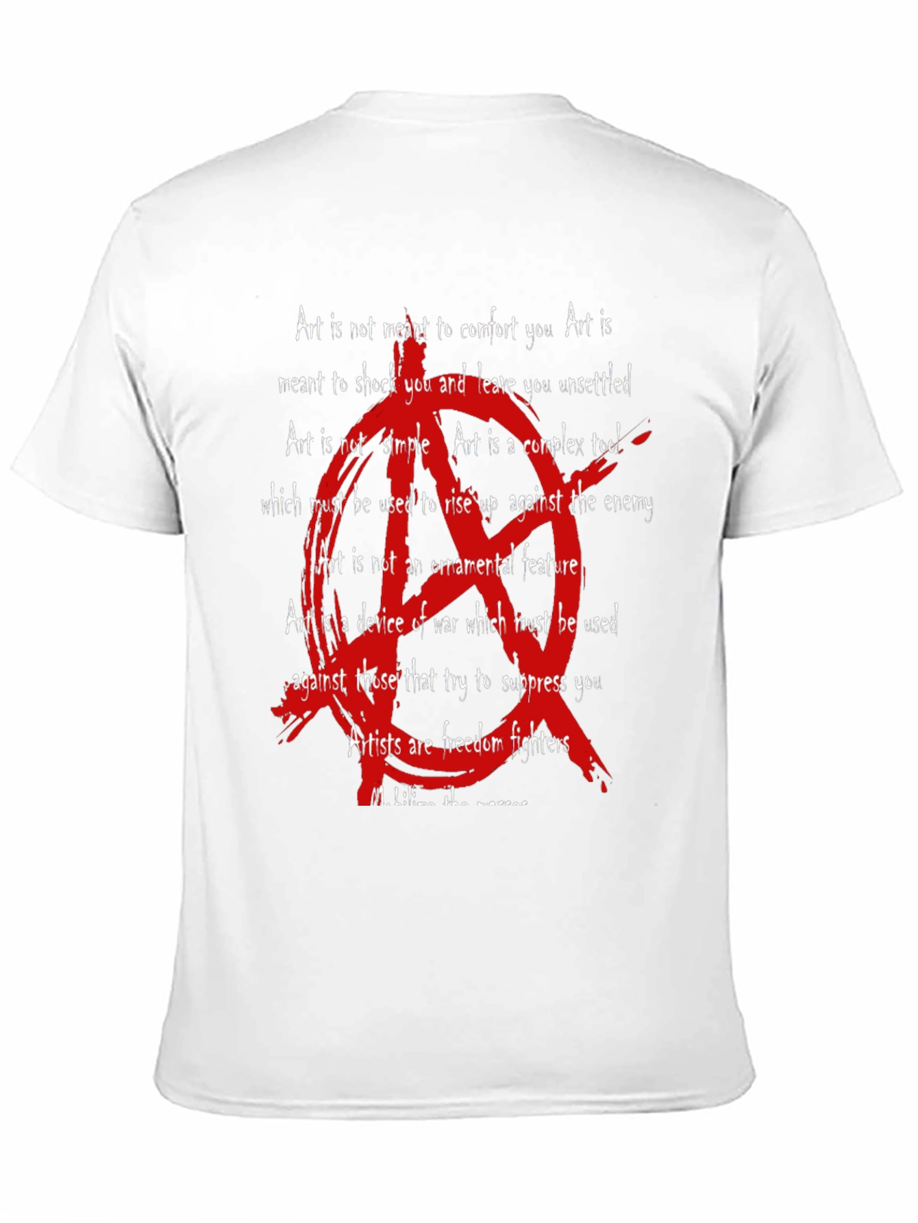 Black Anarchy Art Quote T-Shirt - Freedom Fighters Tee view 11