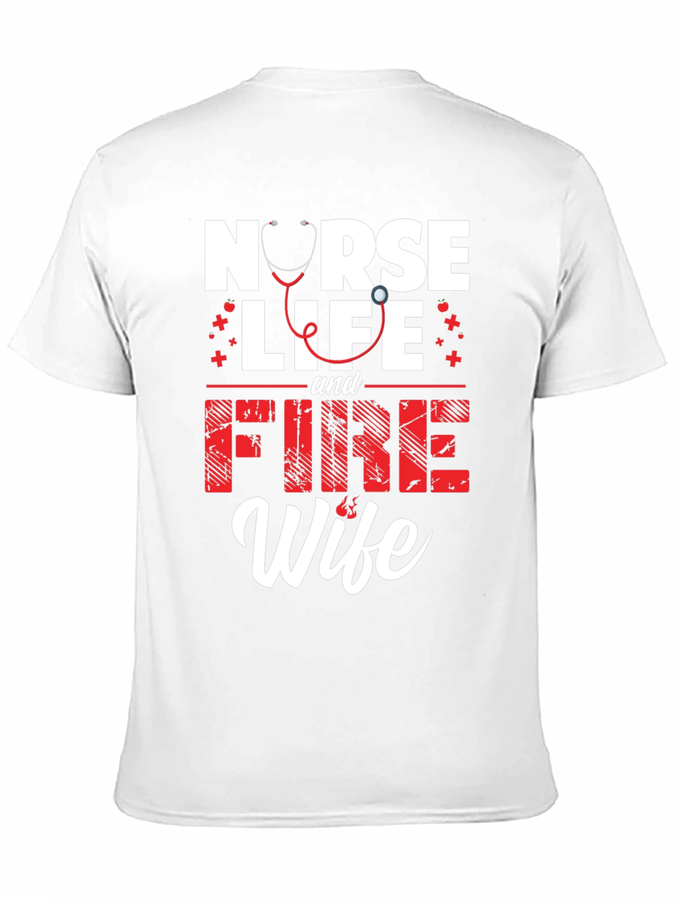Black Nurse Life & Fire Wife Graphic T-Shirt view 11