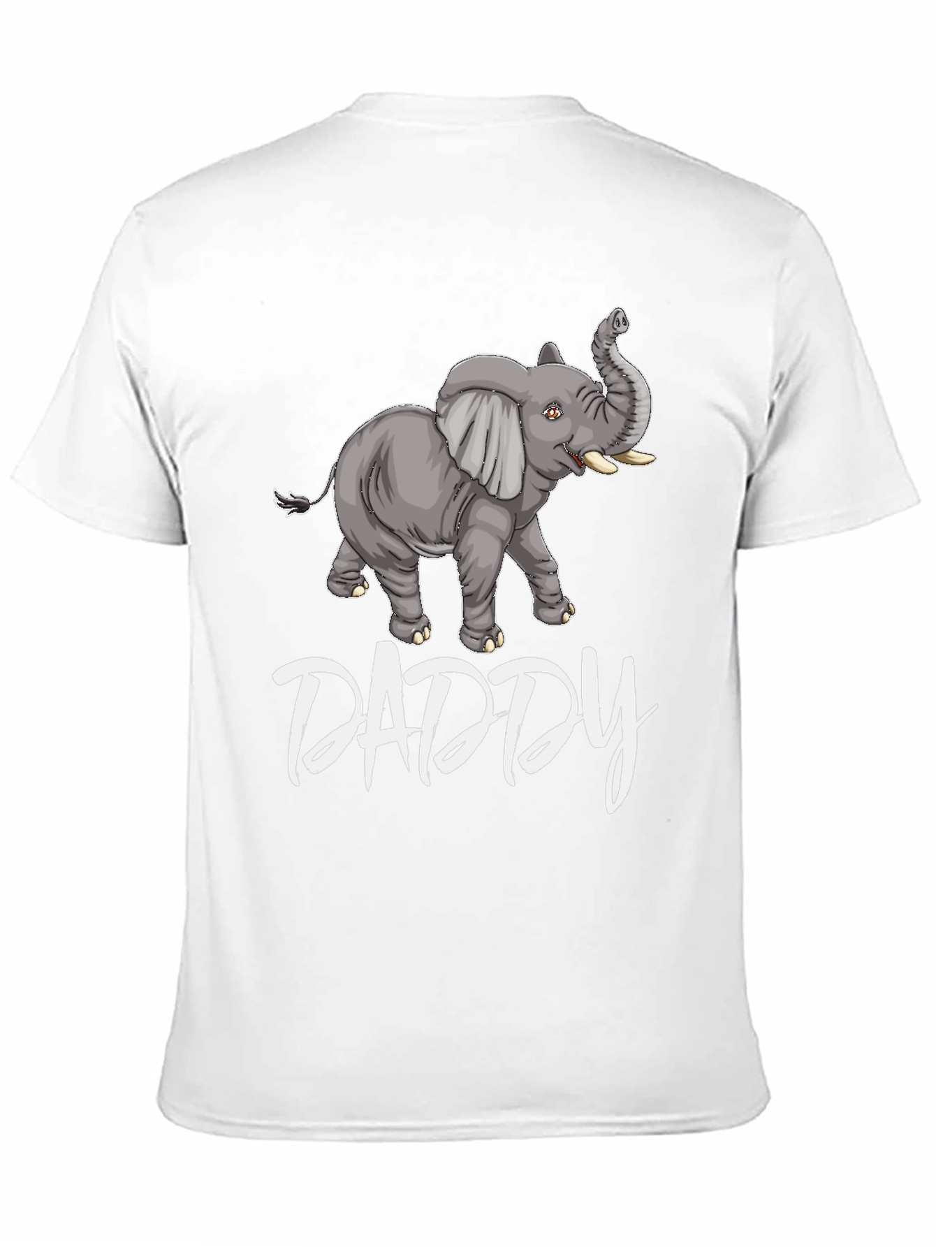 Black Daddy Elephant Graphic Tee - Black Cotton T-Shirt view 11