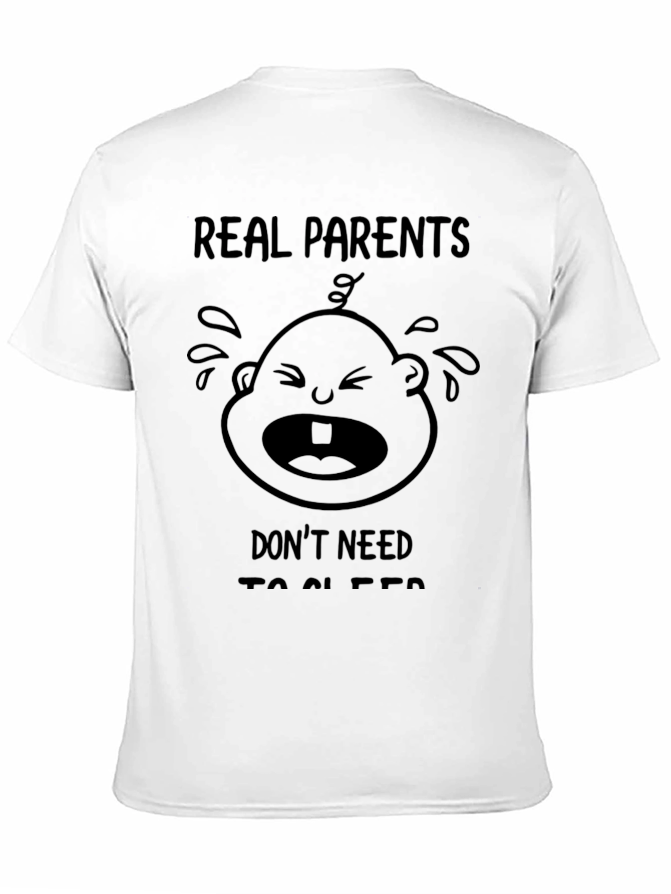 Black Real Parents Don't Need Sleep T-Shirt view 11