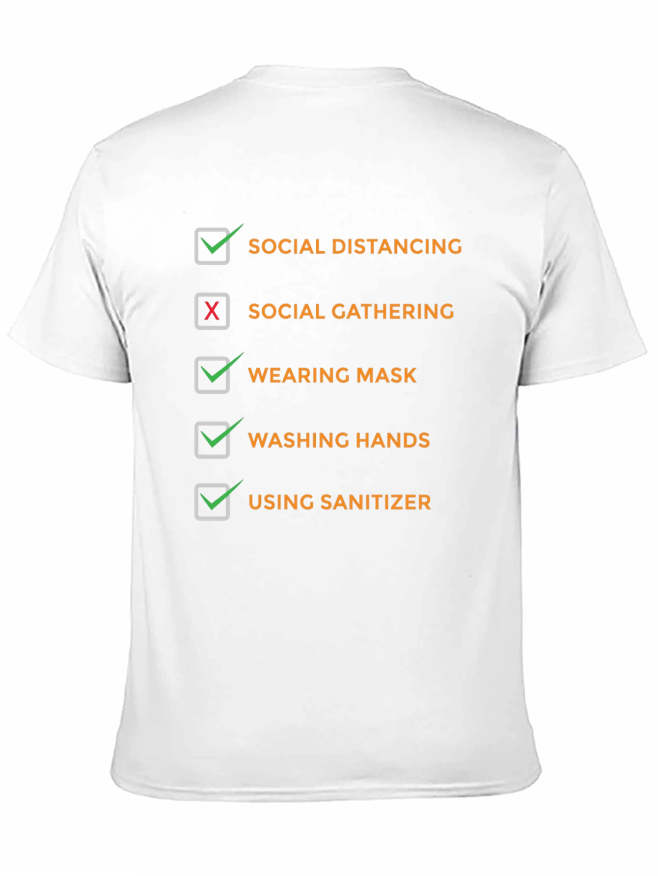 Black Social Distancing Graphic T-Shirt view 11