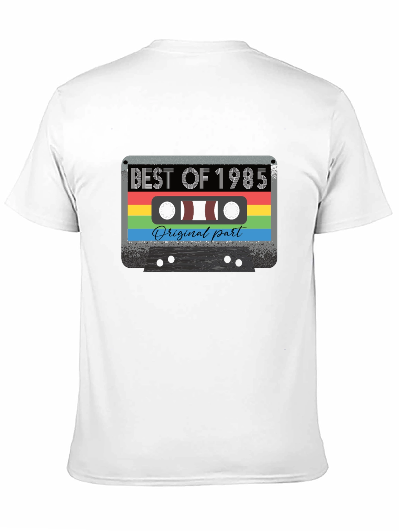 Black Retro "Best of 1985" Cassette Graphic T-Shirt view 11