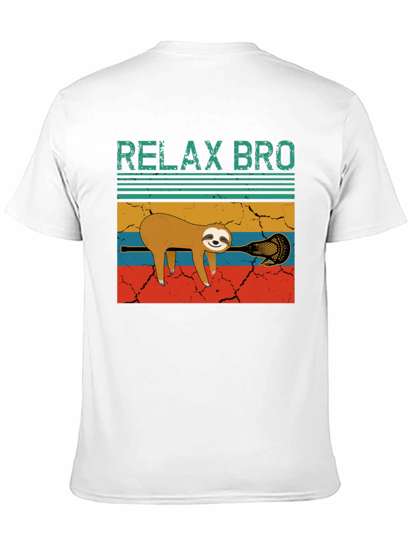 Black Relax Bro Sloth Lacrosse Graphic Tee view 11