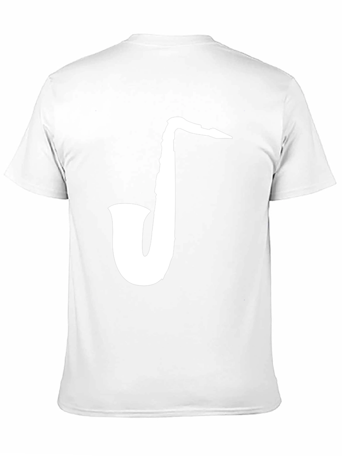 Black Saxophone Graphic Tee - Black Cotton T-Shirt view 11