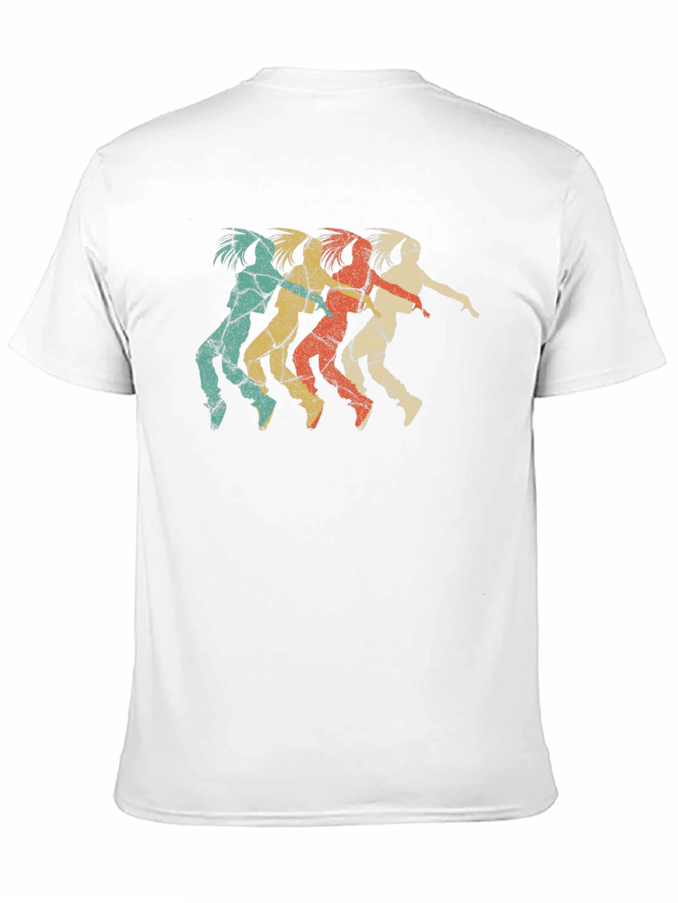 Black Retro Dancer Graphic Tee - Vintage Style Black T-Shirt view 11