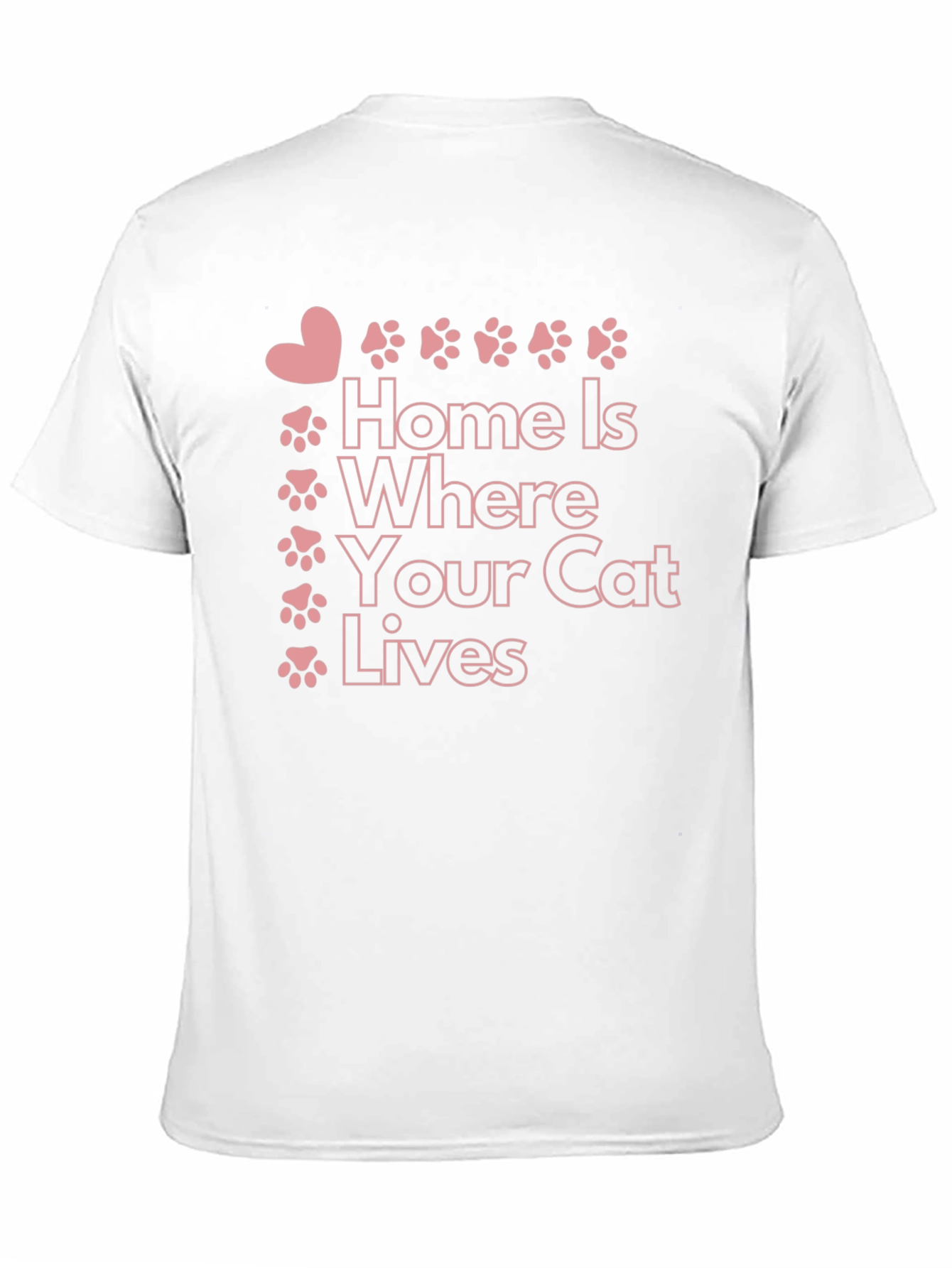 Black Home is Where Your Cat Lives Graphic Tee view 11