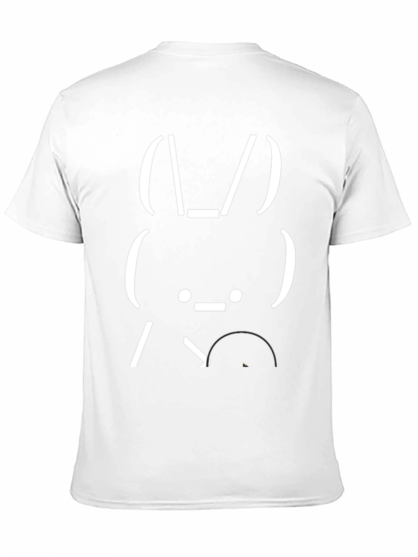 Black Funny Bunny ASCII Art Graphic T-Shirt - Black view 11