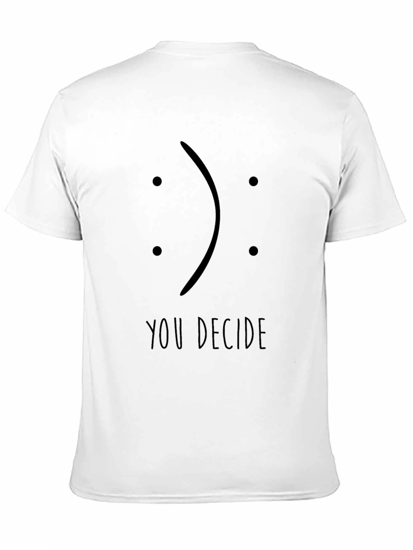 Black You Decide Graphic Tee - Unisex Black T-Shirt view 11