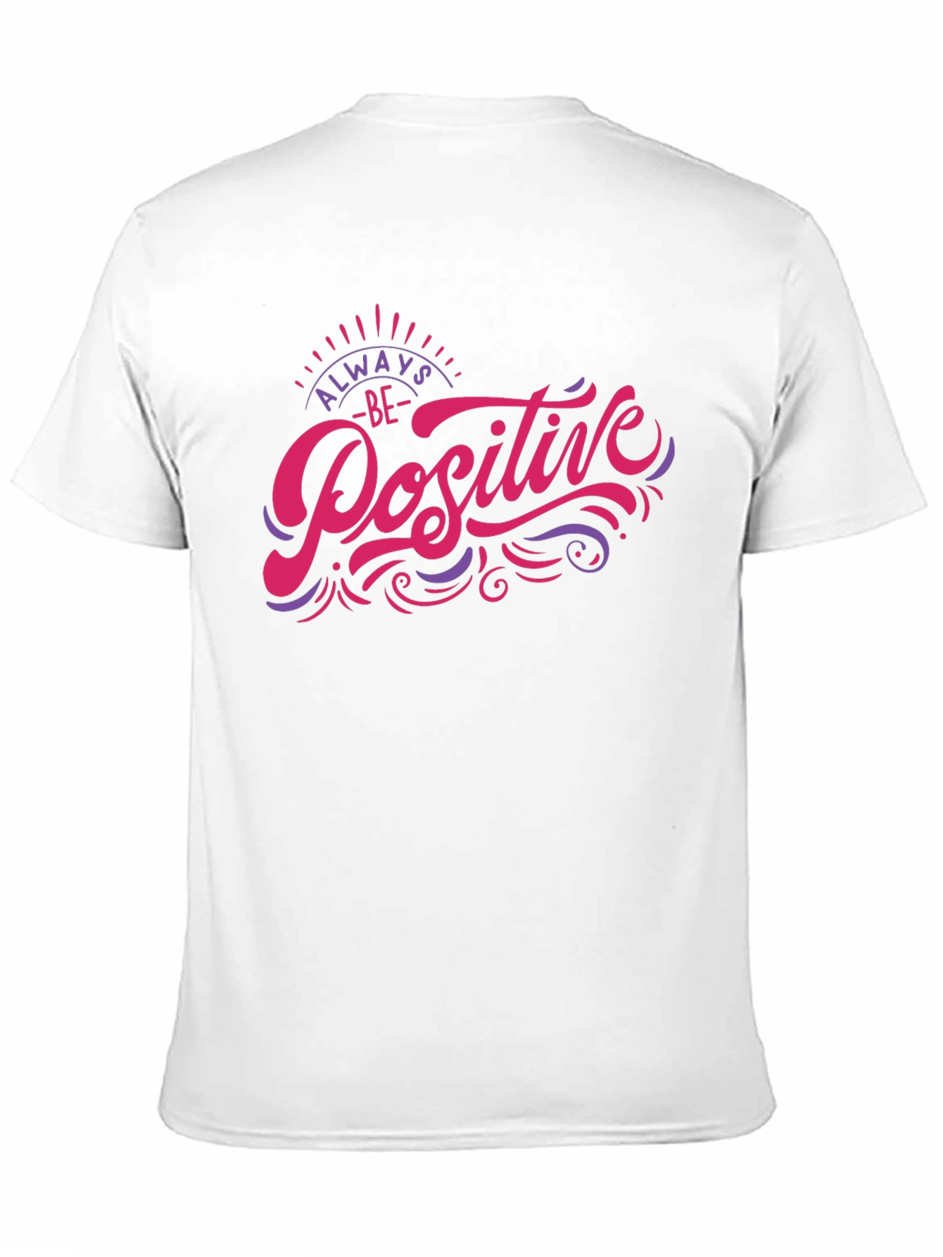 Black Always Be Positive Graphic Tee - Motivational Black T-Shirt view 11