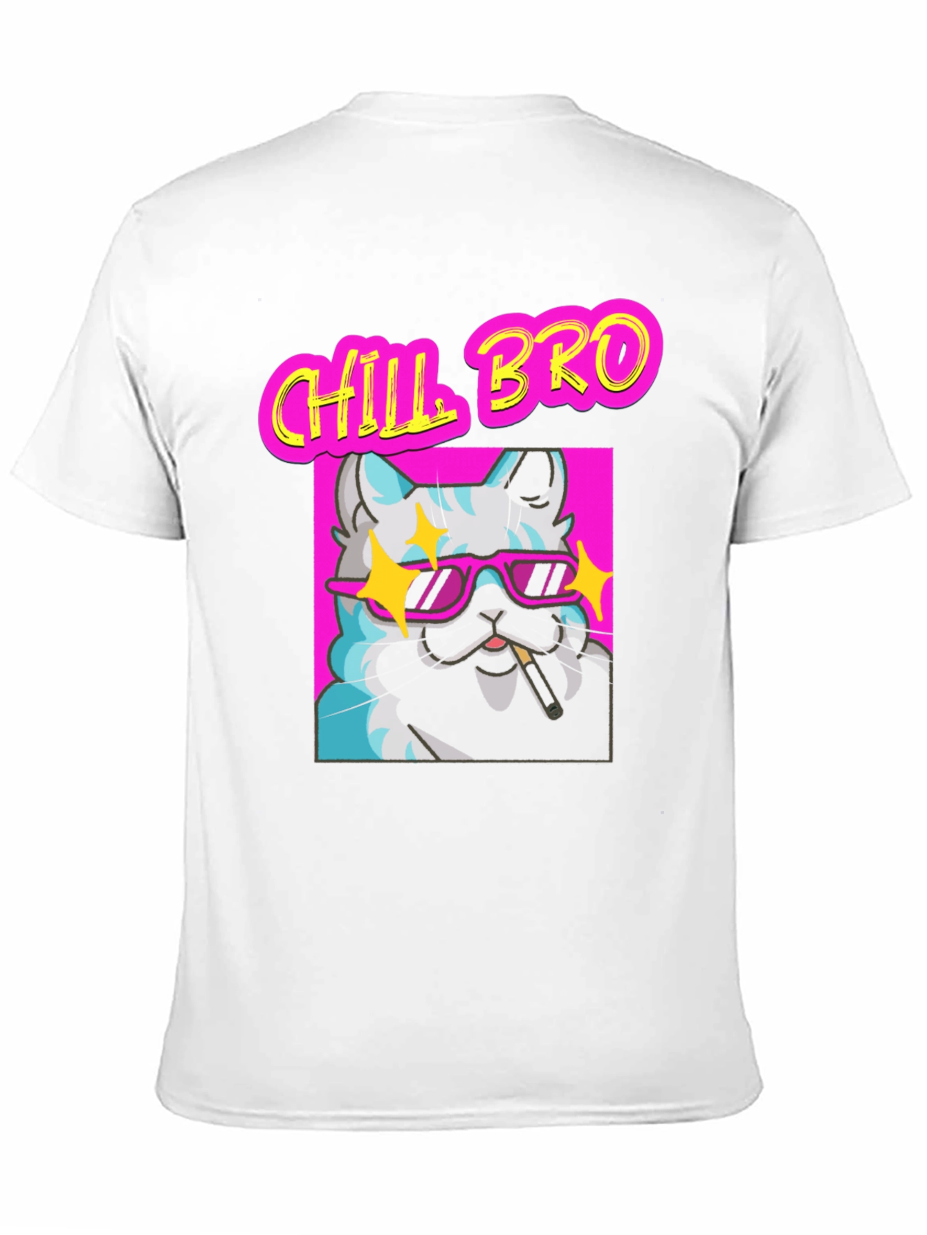 Black Chill Bro Cat Graphic T-Shirt - Relaxed Fit view 11