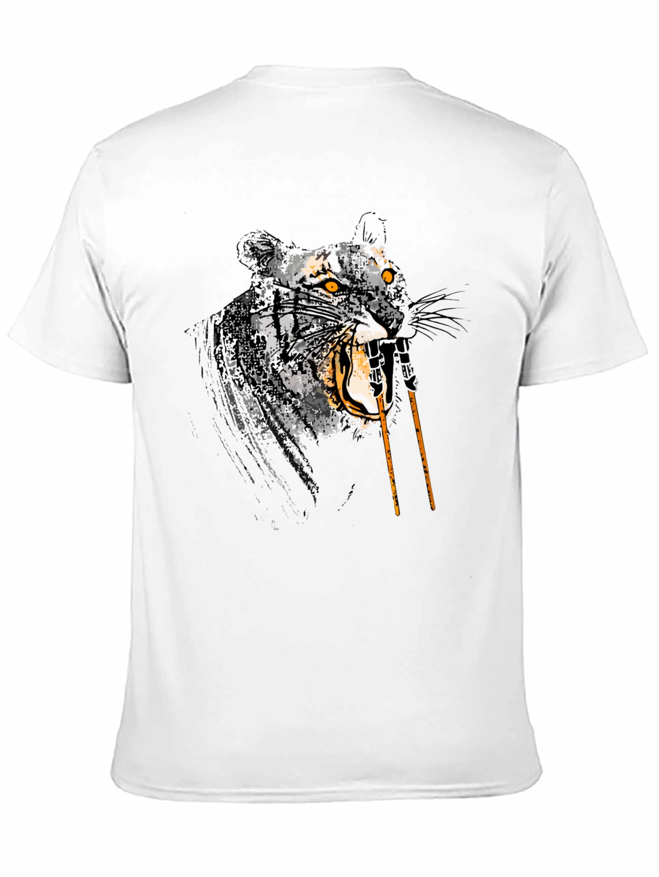 Black Tiger Graphic Tee - Men's Black T-Shirt view 11