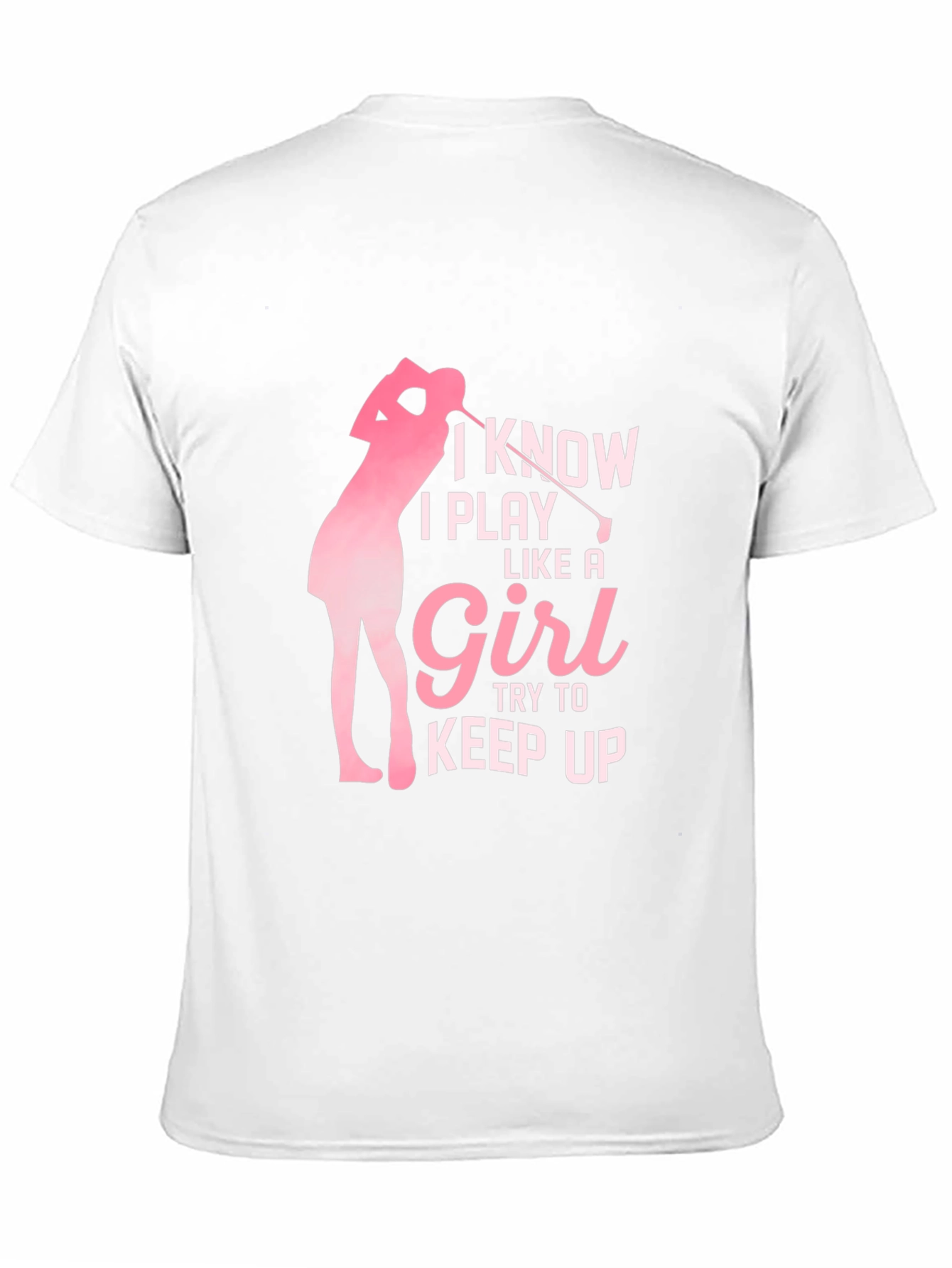 Black I Play Like a Girl Golf T-Shirt view 11
