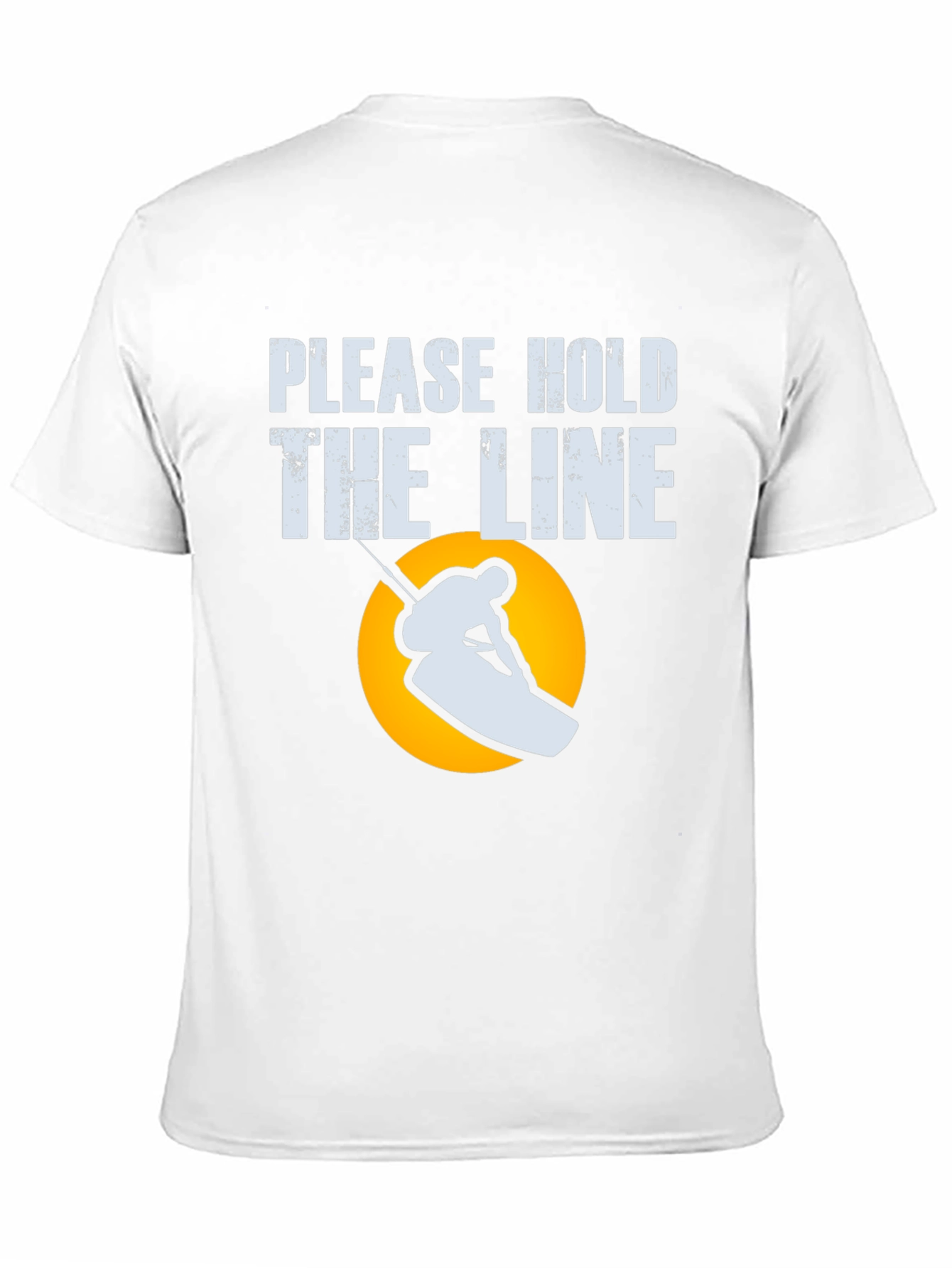 Black Please Hold the Line Skier Graphic Tee view 11