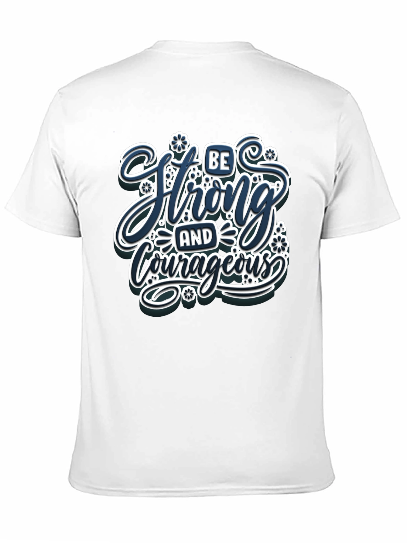 Black Be Strong and Courageous Graphic Tee view 11