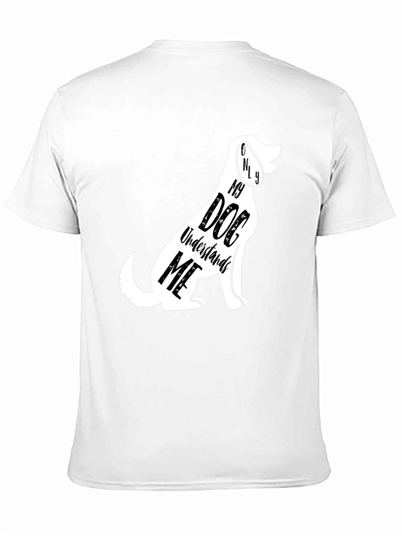 Black Dog Lover T-Shirt - Only My Dog Understands Me - Black view 11