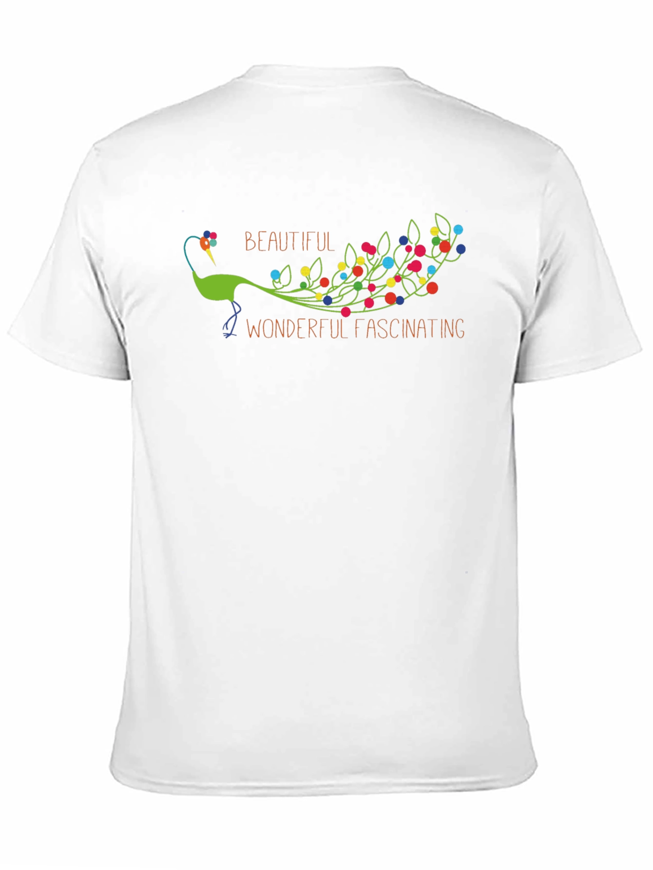 Black Beautiful Peacock Graphic Tee view 11