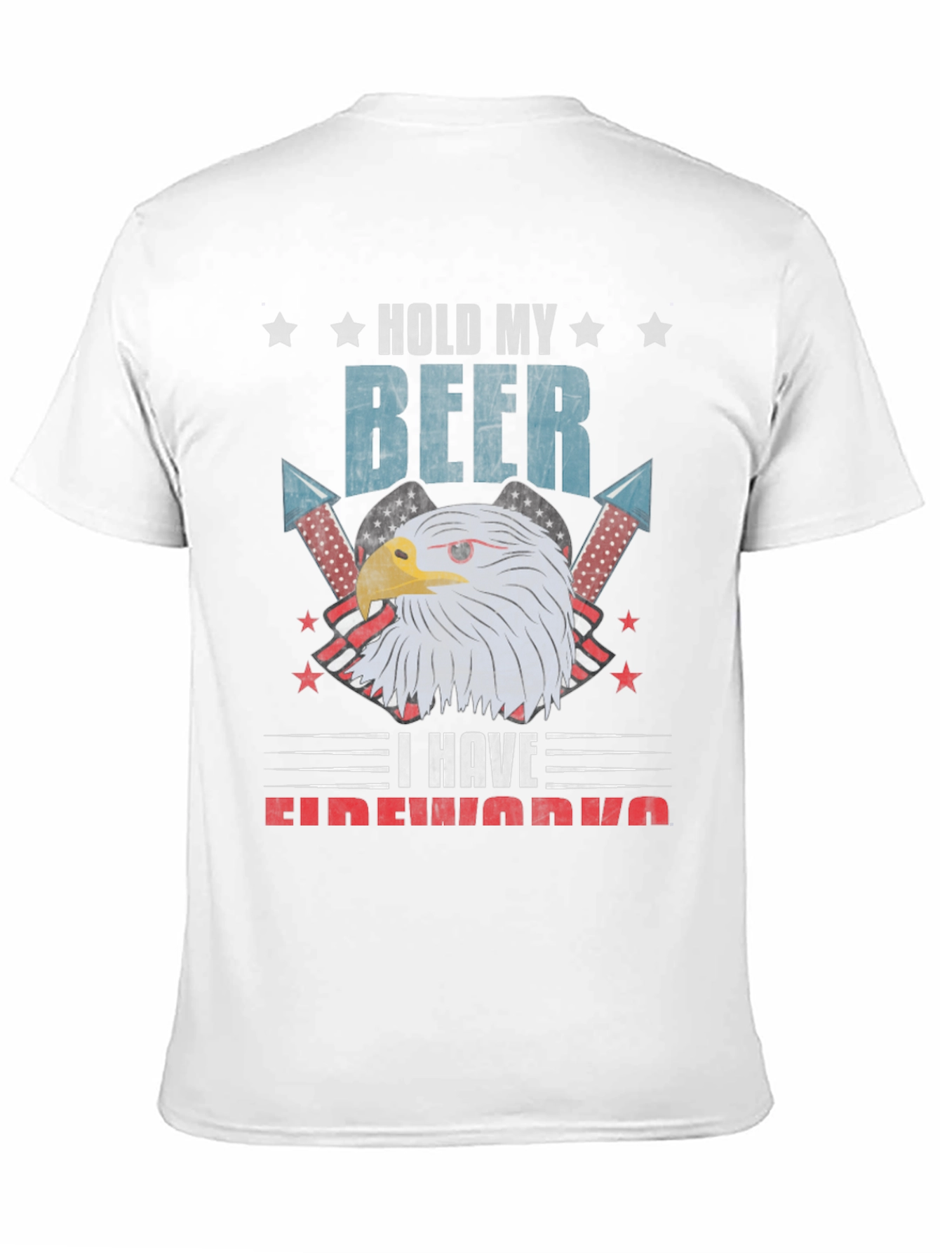 Black Hold My Beer Fireworks Patriotic Eagle T-Shirt view 11