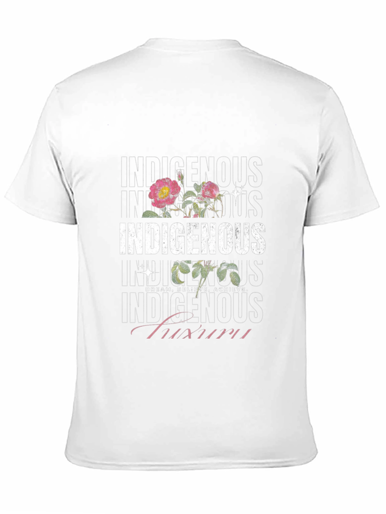 Black Indigenous Floral Print Black T-Shirt view 11