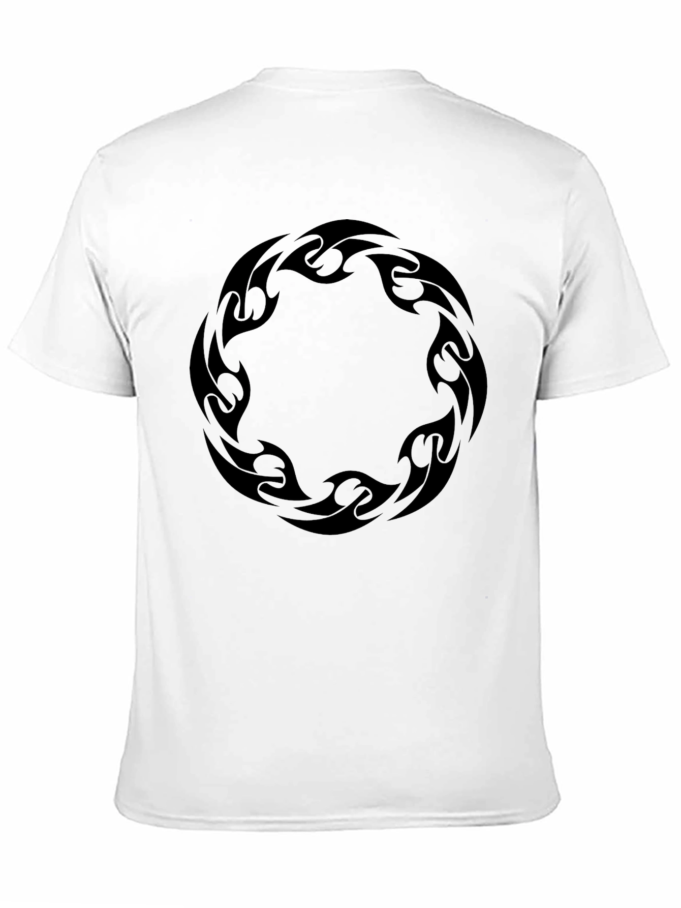 Tribal Circle Graphic Tee - Stylish Black T-Shirt - 11