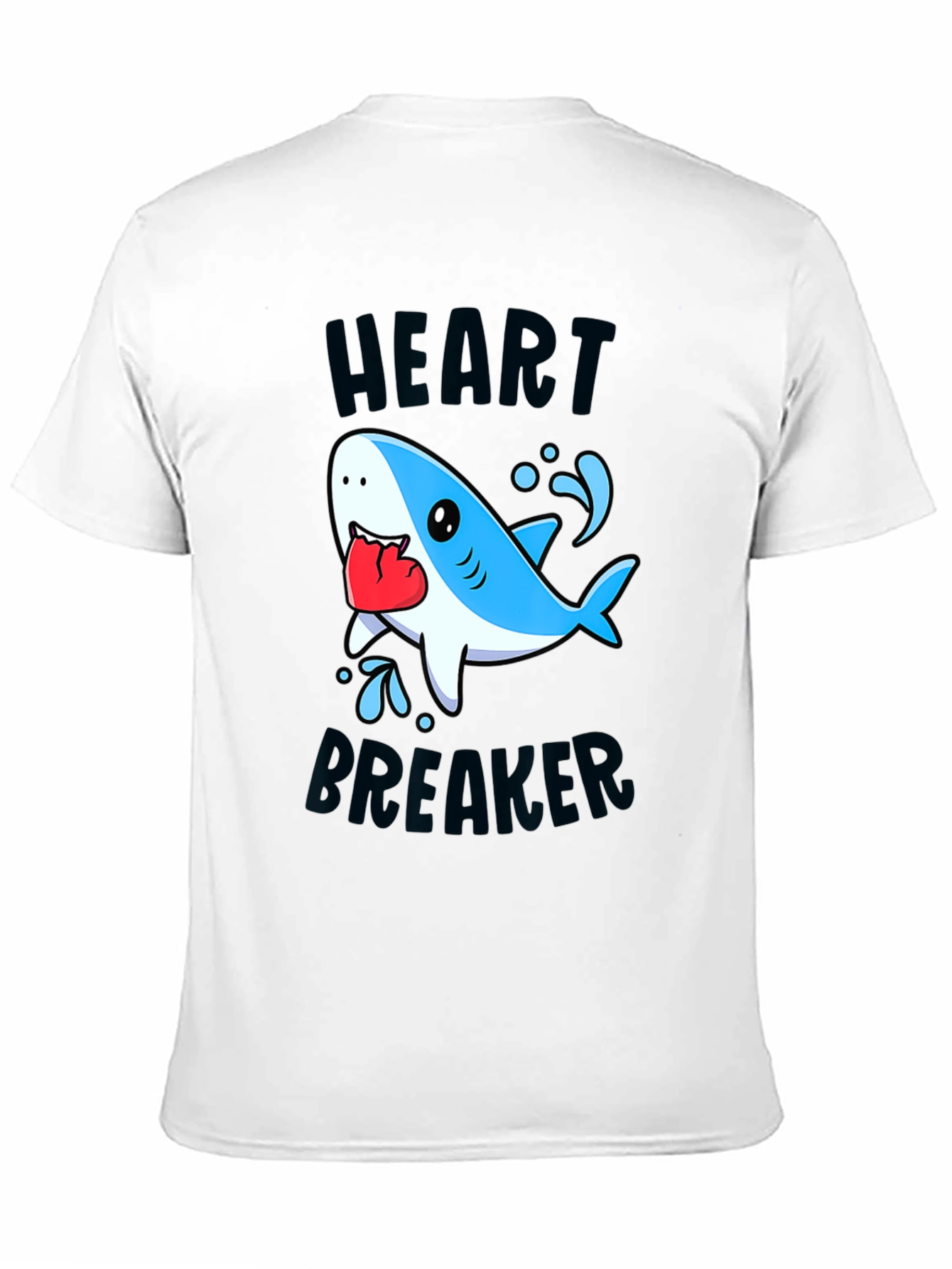 Black Heartbreaker Shark Graphic Tee - Soft Cotton Blend view 11