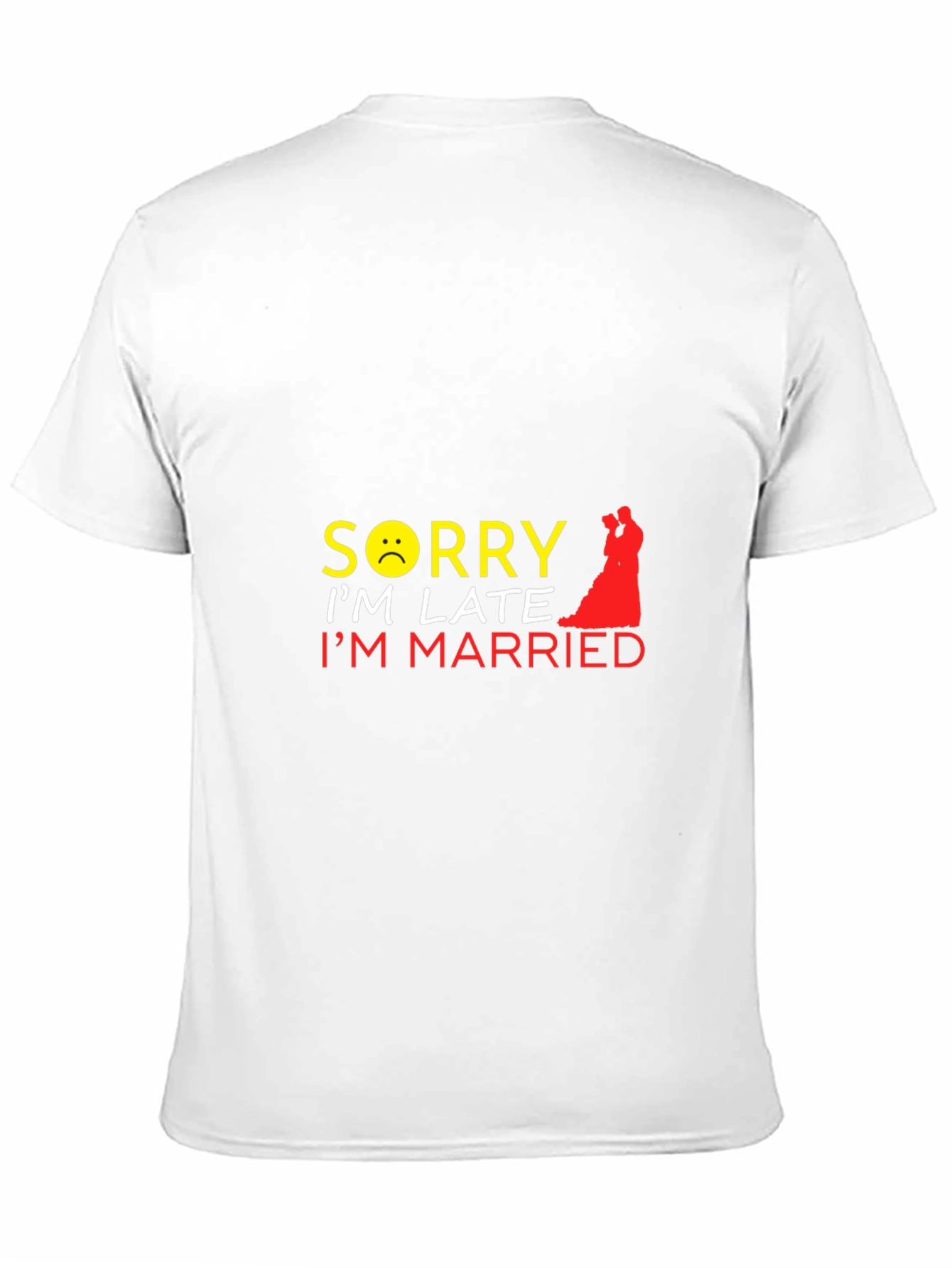 Black Funny Sorry I'm Late I'm Married Graphic T-Shirt view 11