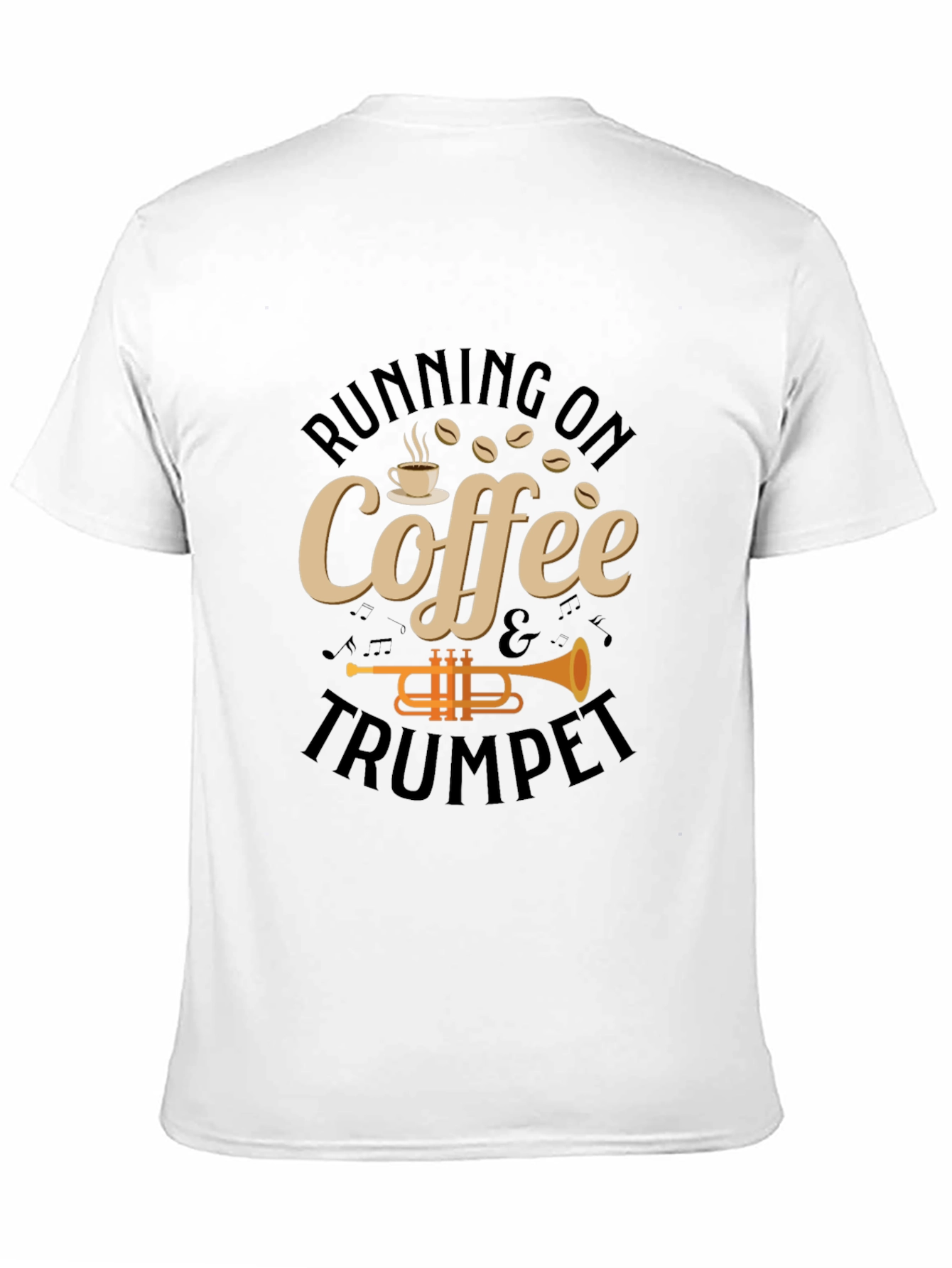 Black Coffee & Trumpet T-Shirt - Music Lover Tee view 11