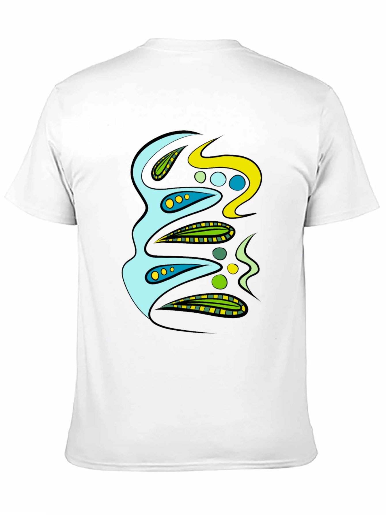 Black Abstract Graphic Print Black T-Shirt view 11