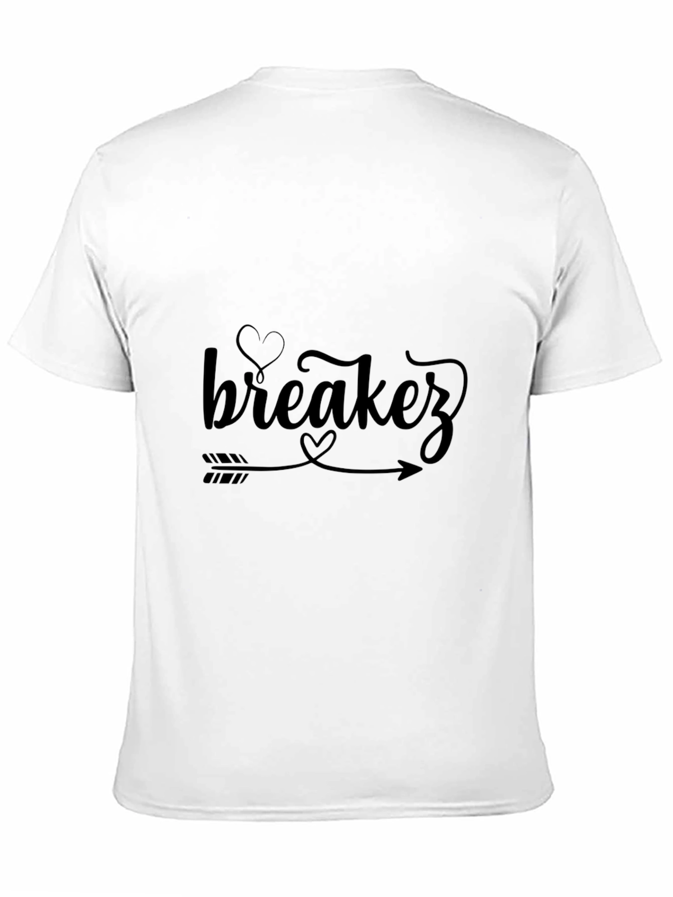 Black Breakerz Heart Arrow Graphic Black T-Shirt view 11