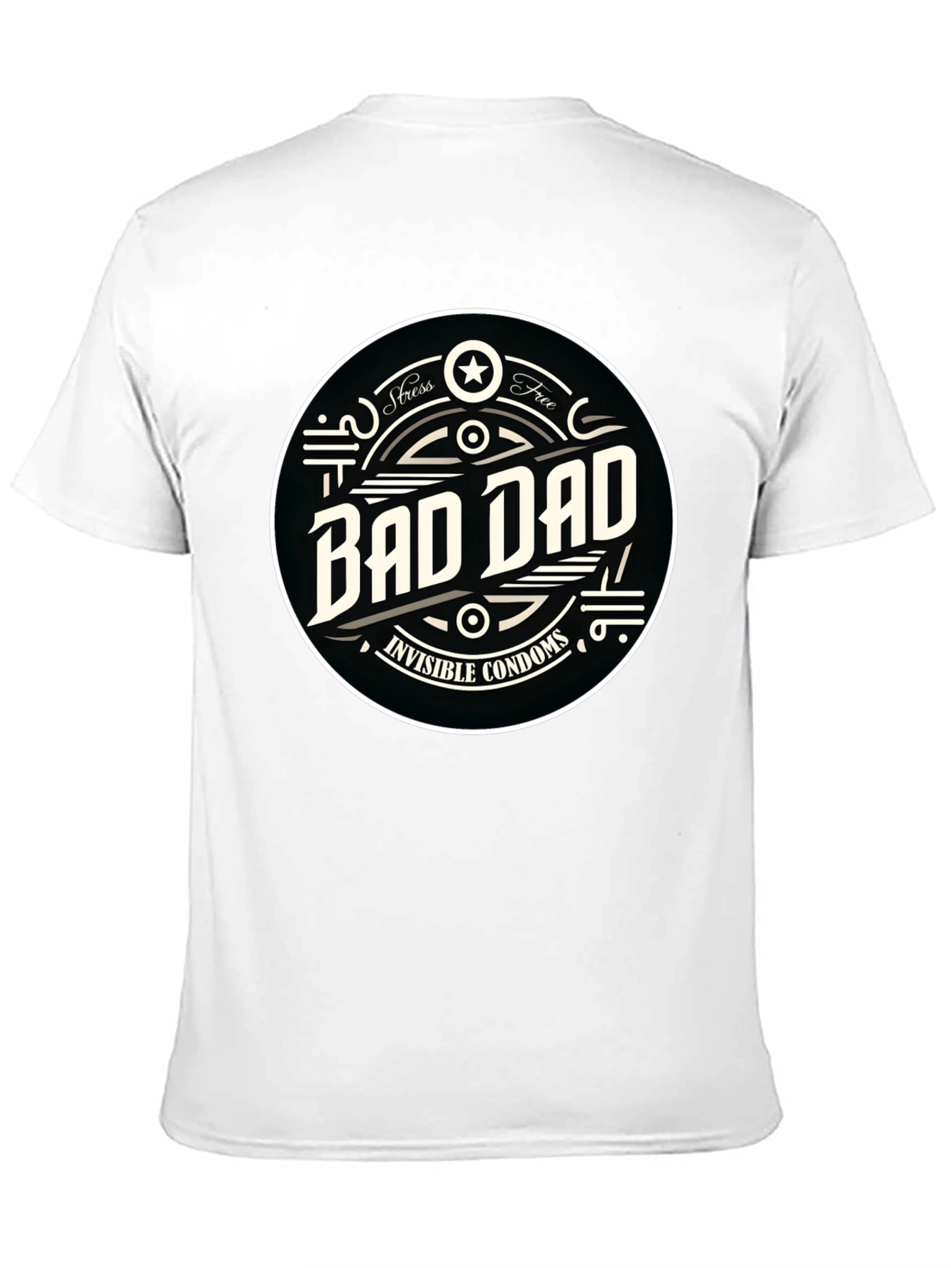 Black Bad Dad Funny Graphic T-Shirt view 11