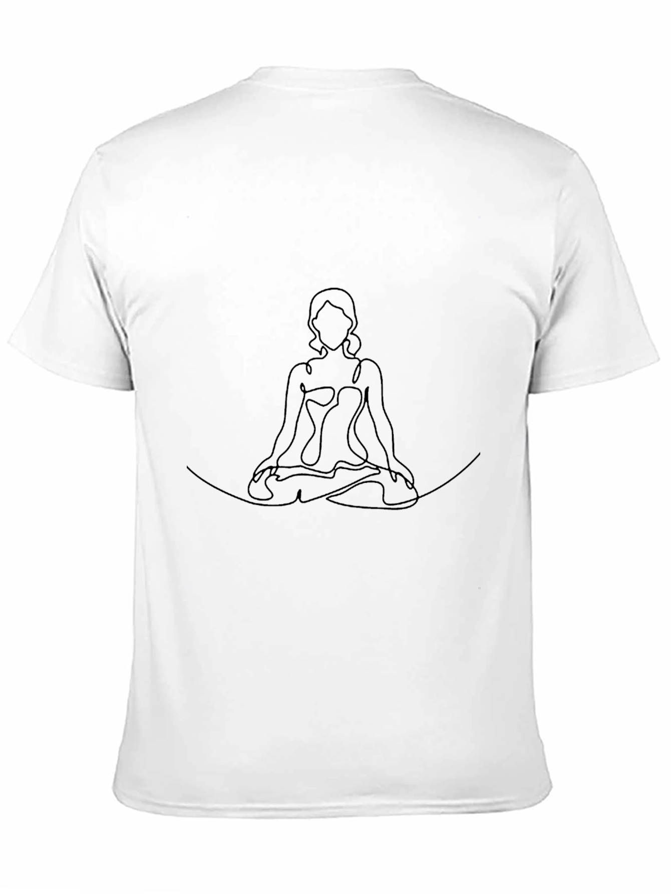 Black Yoga Pose Graphic Tee - Minimalist Design view 11