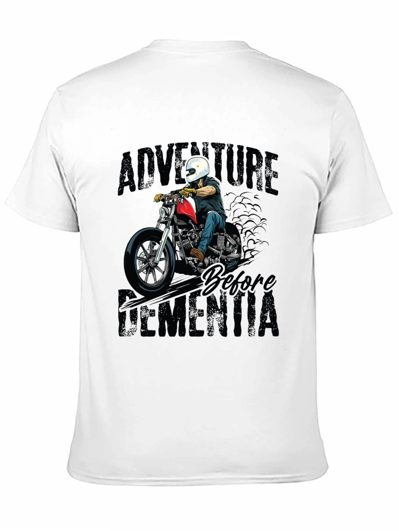 Black Adventure Before Dementia Biker Graphic Tee view 11